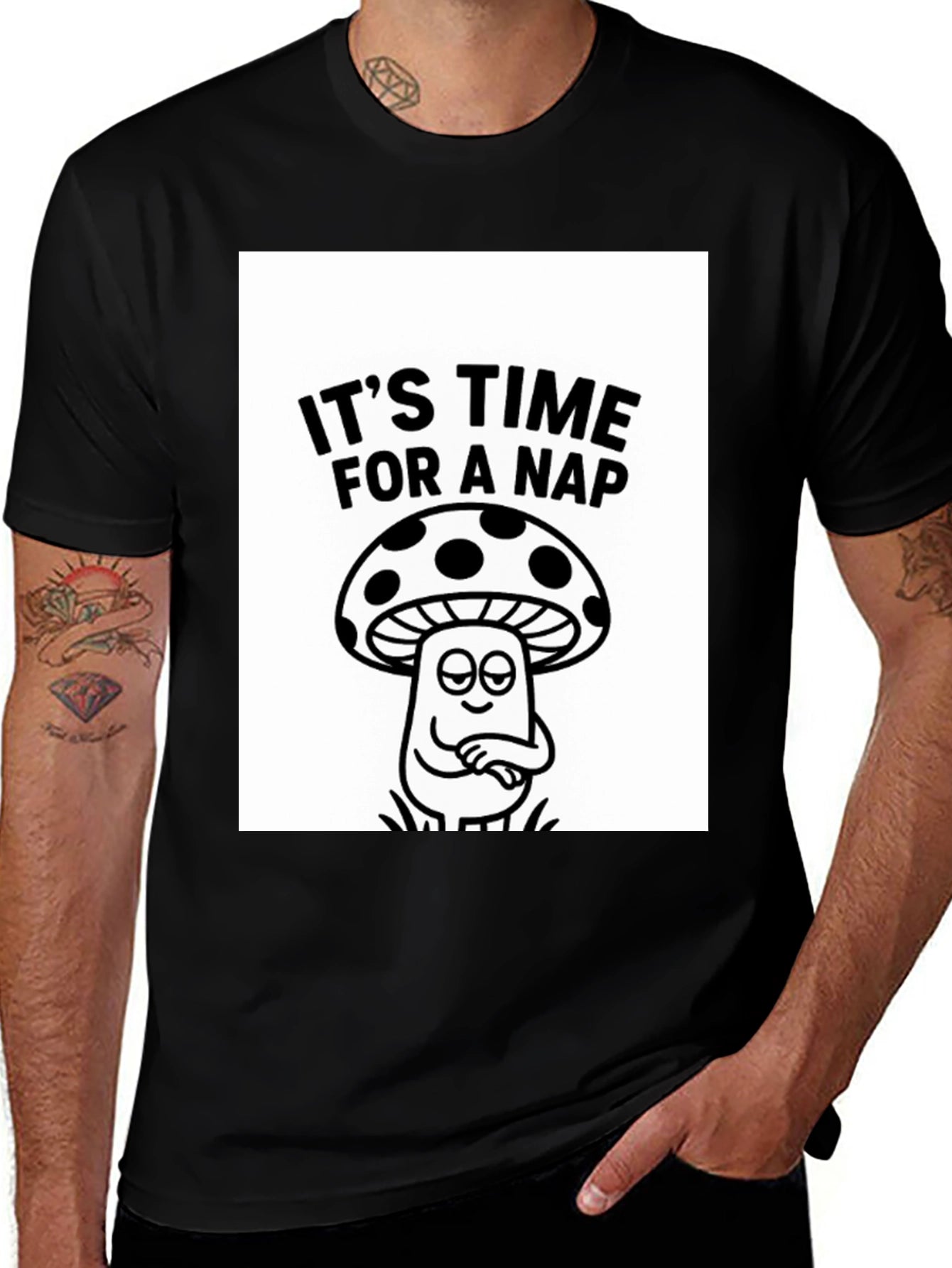 Its Time For a Nap Mushroom Graphic Tee