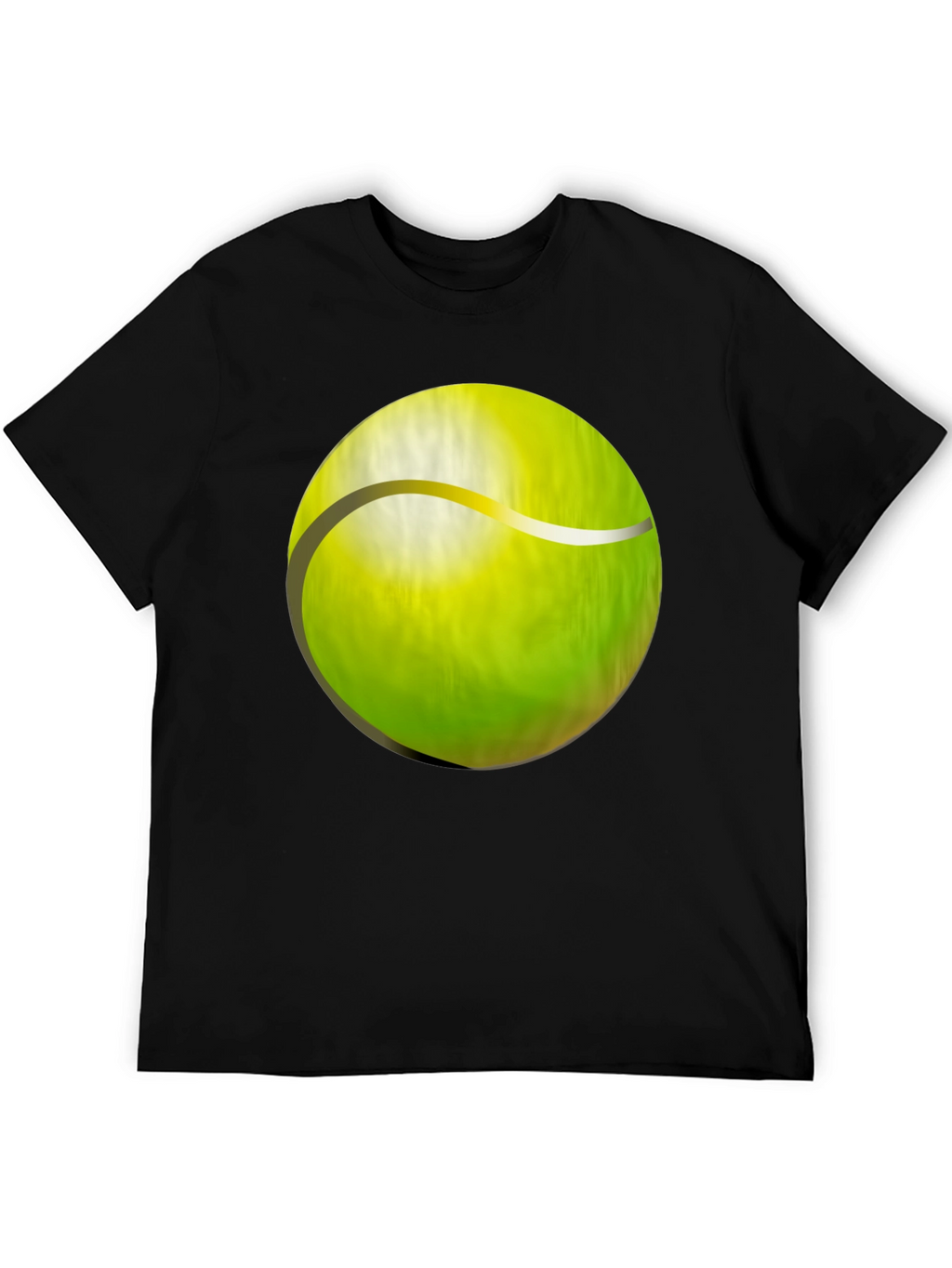 Tennis Ball Graphic T-Shirt - Black Cotton Tee
