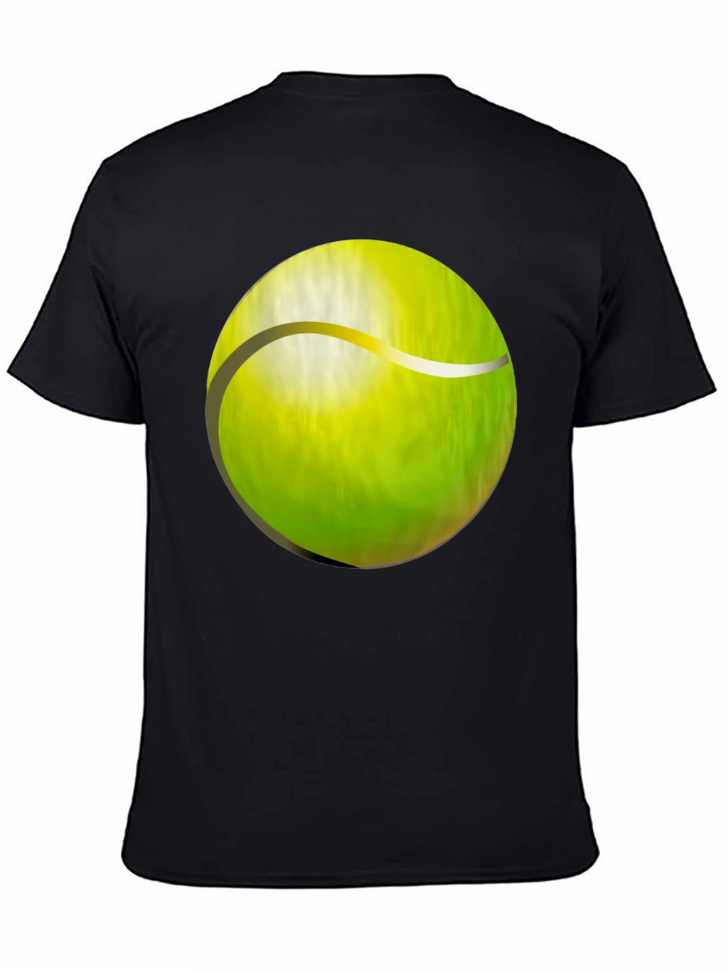 Tennis Ball Graphic T-Shirt - Black Cotton Tee