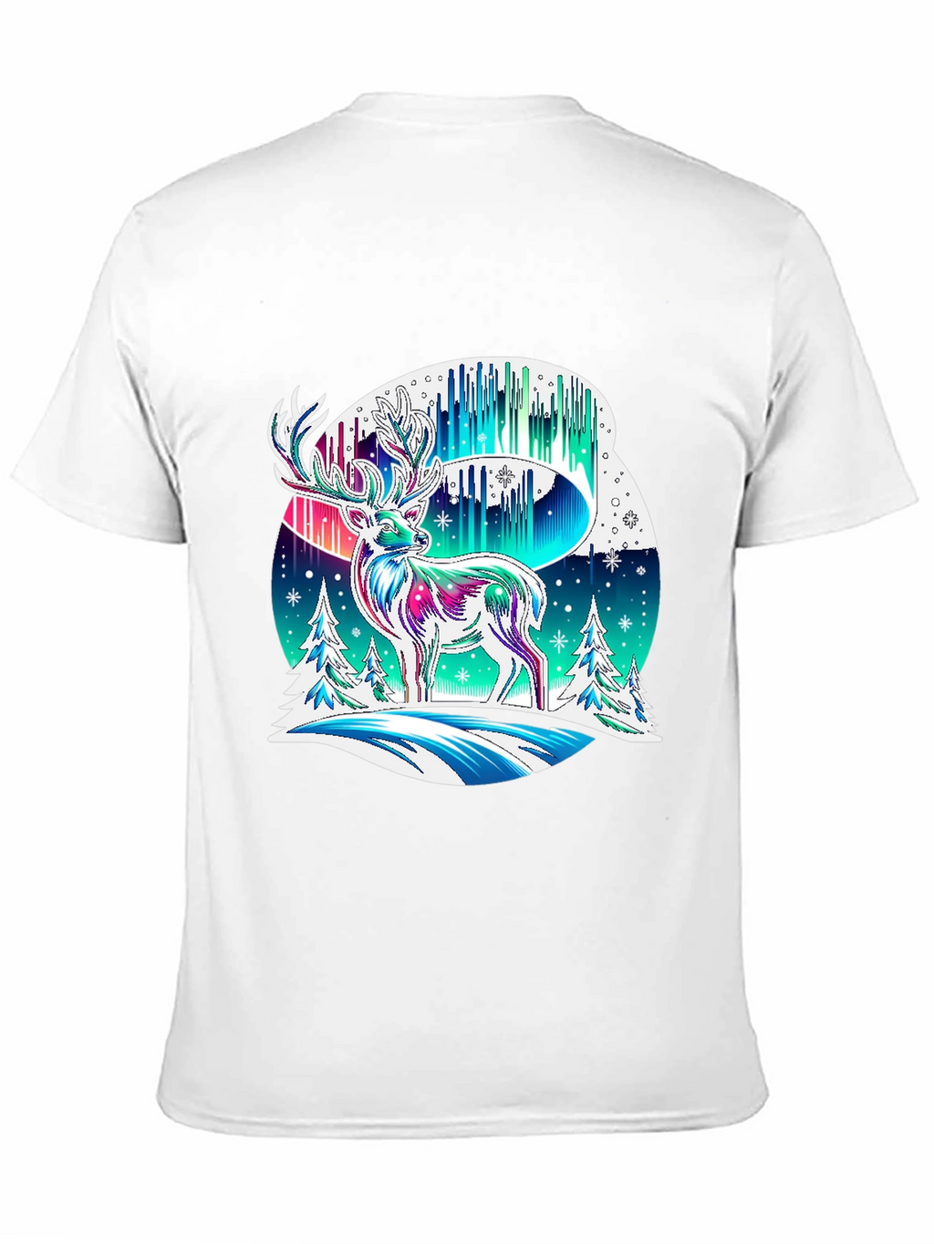 Northern Lights Deer Graphic Tee