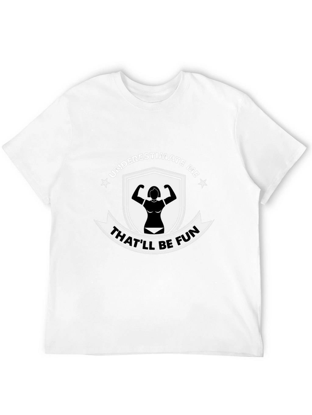 Underestimate Me Black Graphic Tee