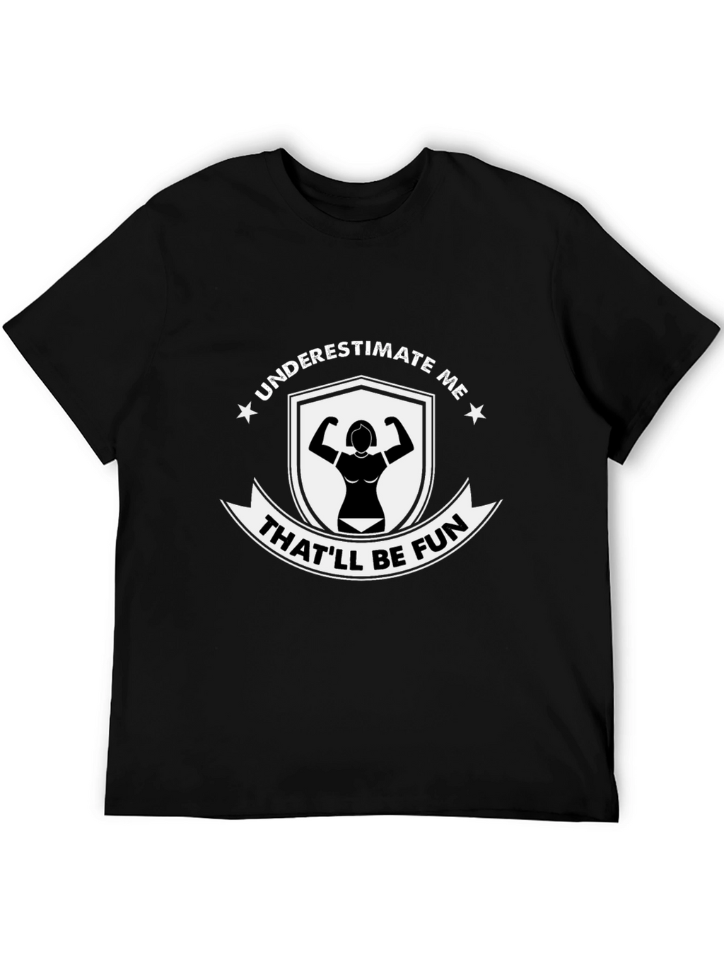 Underestimate Me Black Graphic Tee