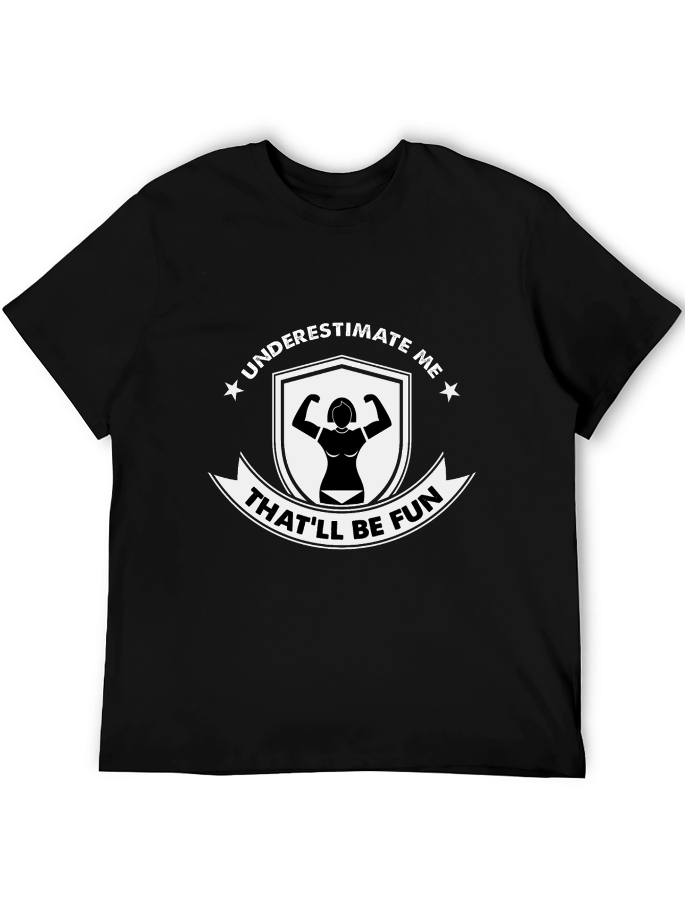Underestimate Me Black Graphic Tee