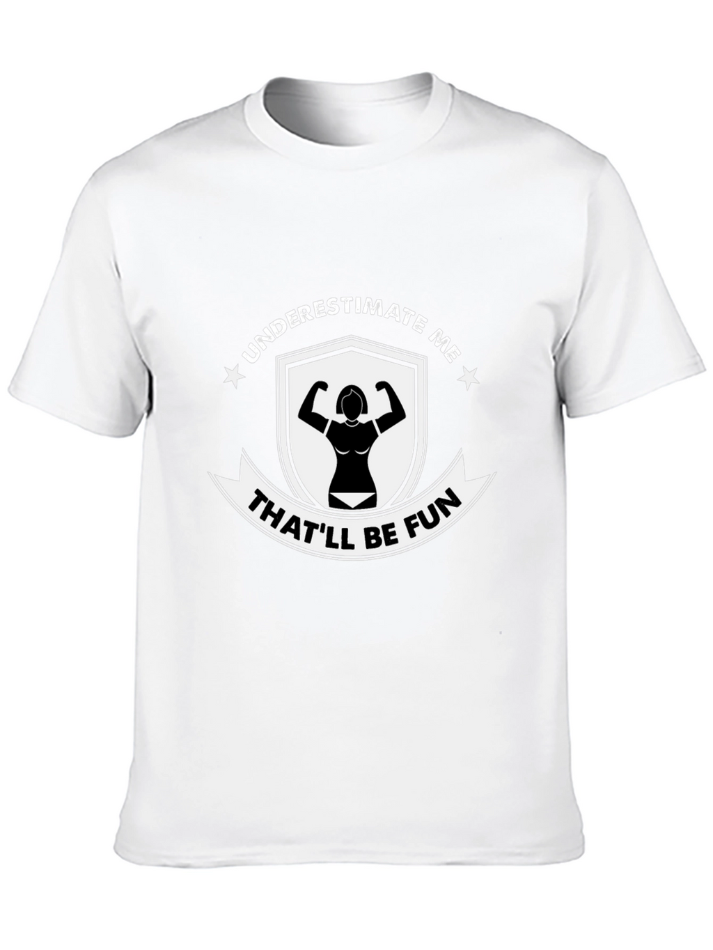 Underestimate Me Black Graphic Tee