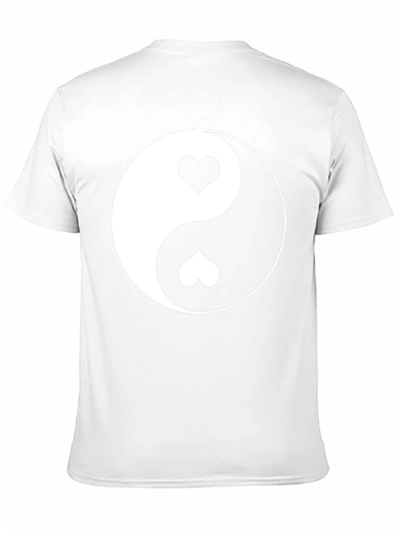 Yin Yang Heart Graphic Tee - Black