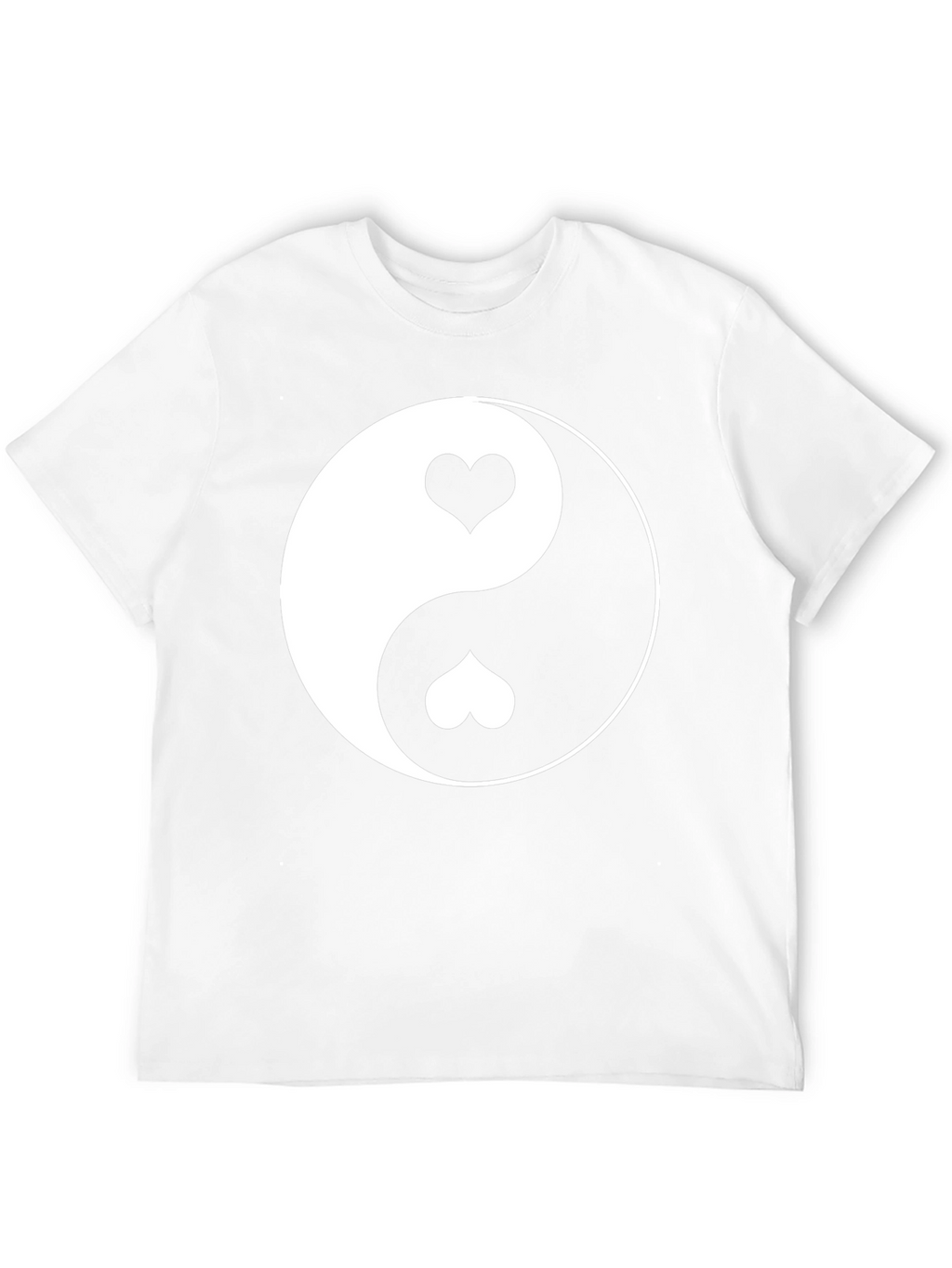 Yin Yang Heart Graphic Tee - Black