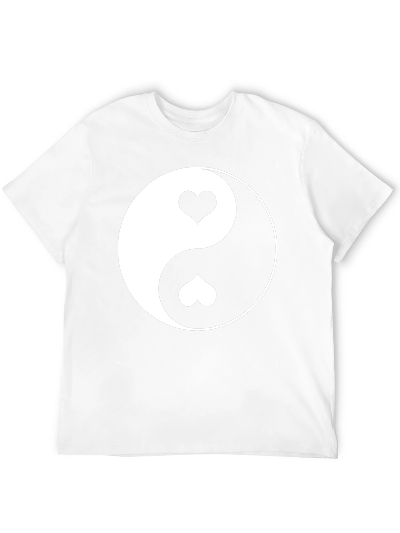 Yin Yang Heart Graphic Tee - Black