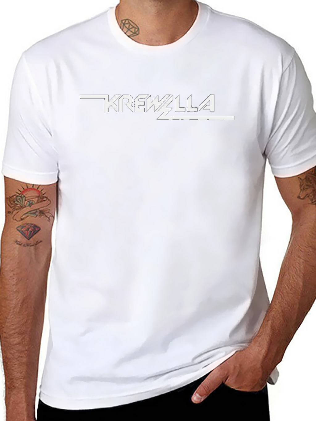 Krewella Black Graphic Tee - Band Logo