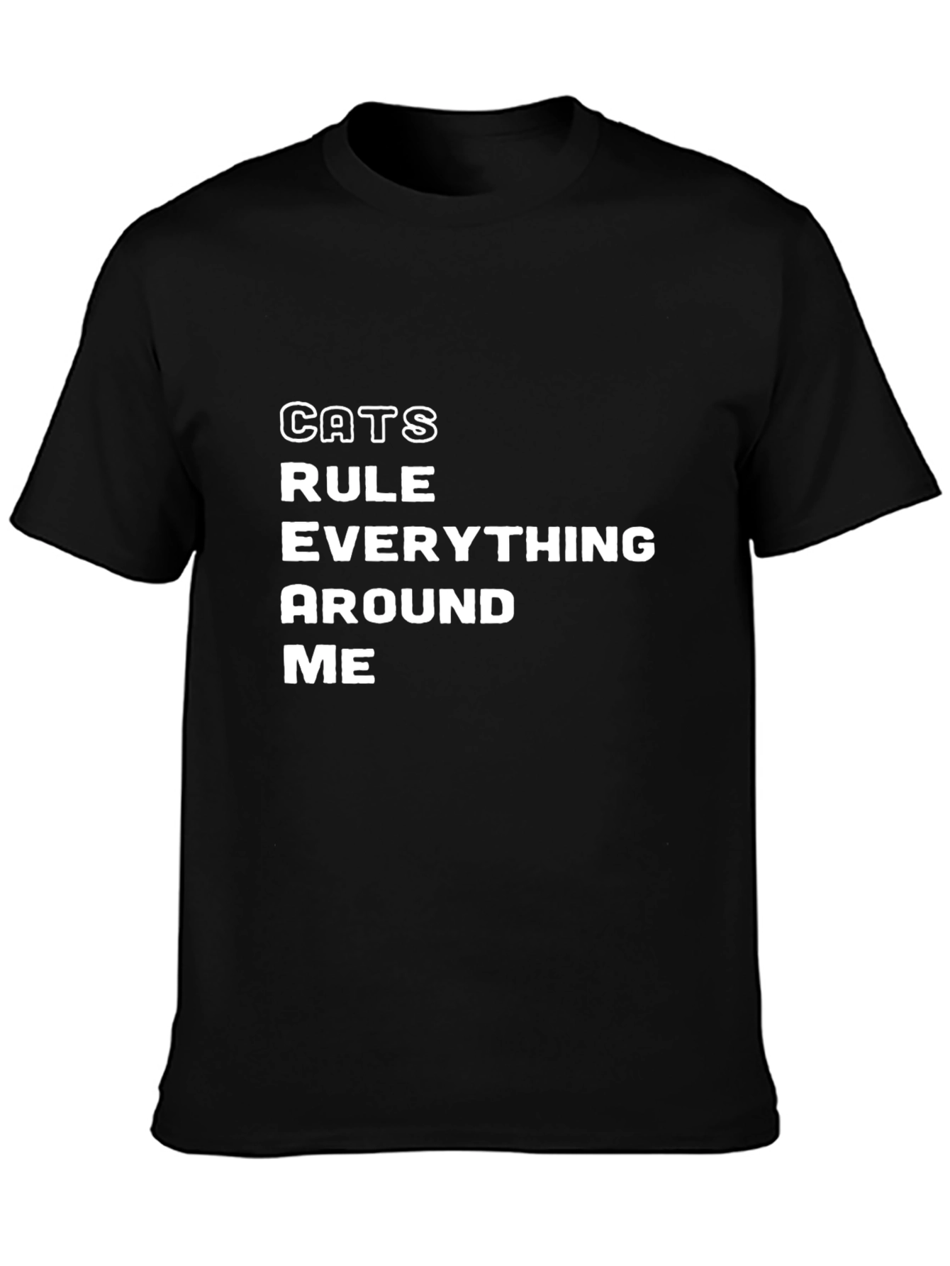 Cats Rule Everything Around Me T-Shirt - Black