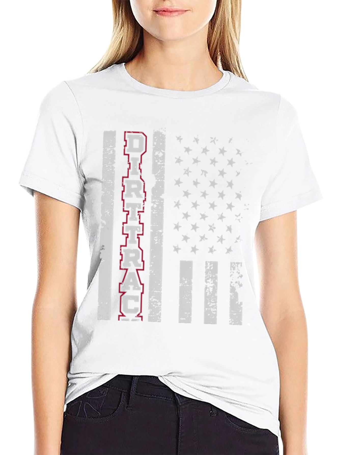 Dirt Track Flag Graphic Tee - Racing Fan Apparel