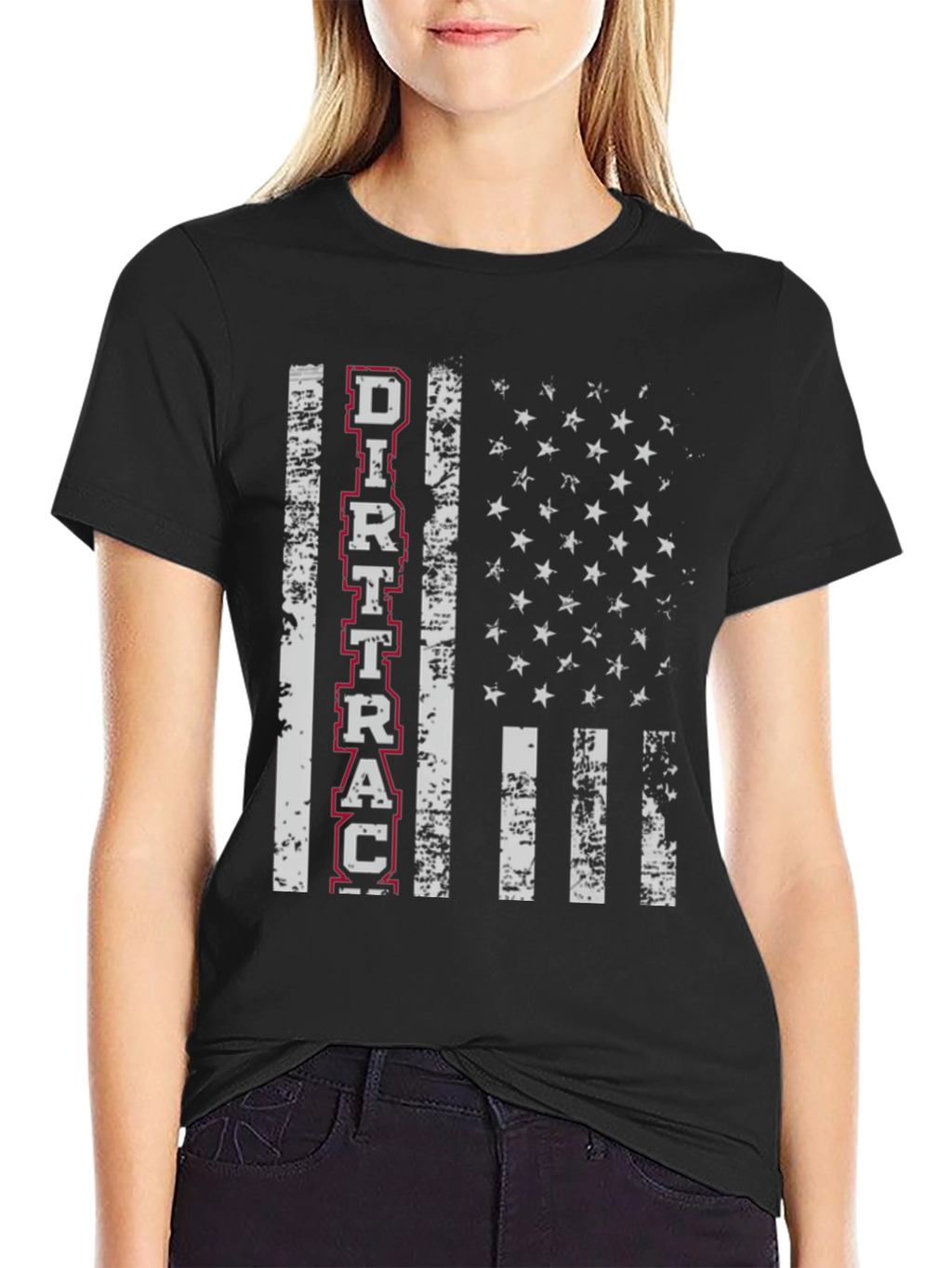 Dirt Track Flag Graphic Tee - Racing Fan Apparel