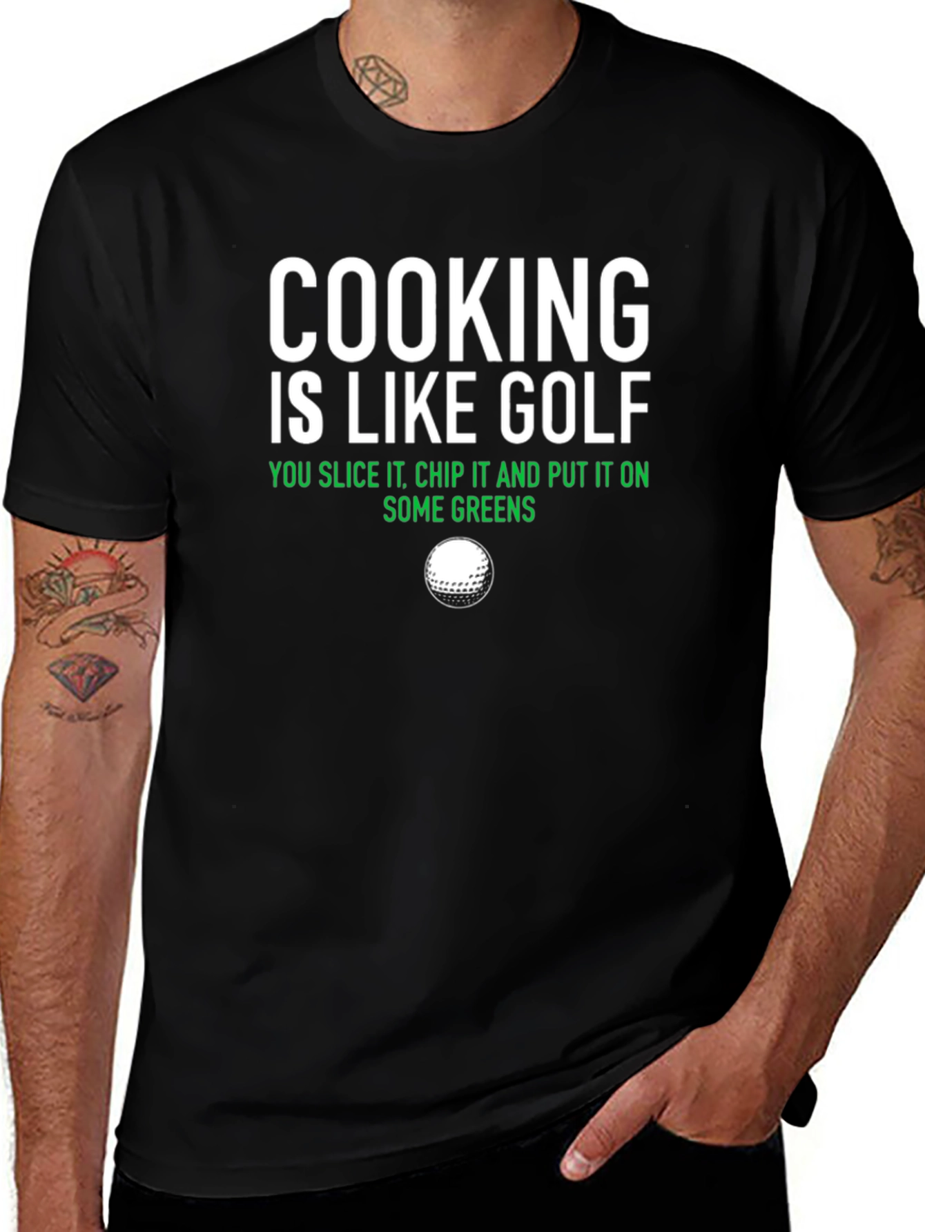 Cooking is Like Golf T-Shirt - Funny Golfing Gift for Chefs