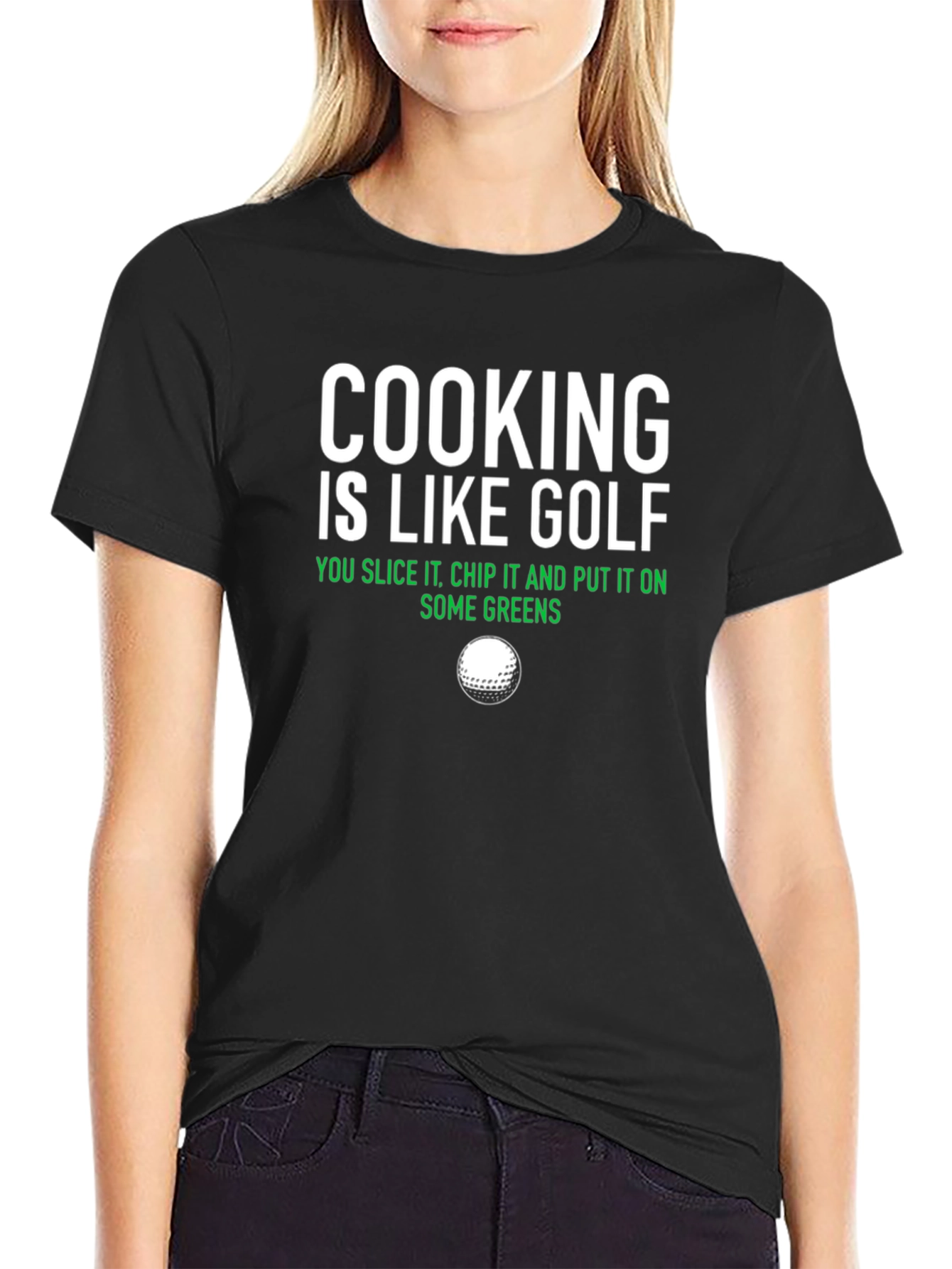 Cooking is Like Golf T-Shirt - Funny Golfing Gift for Chefs
