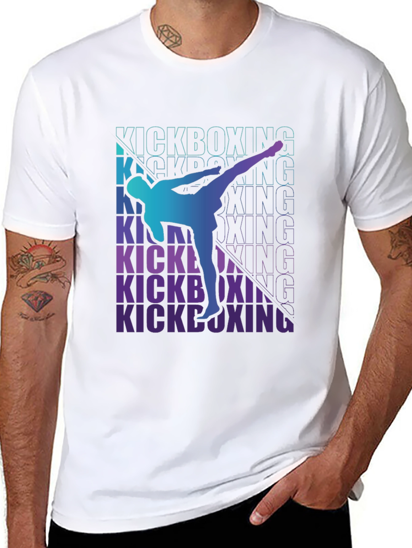 Kickboxing Graphic Tee - Martial Arts Design