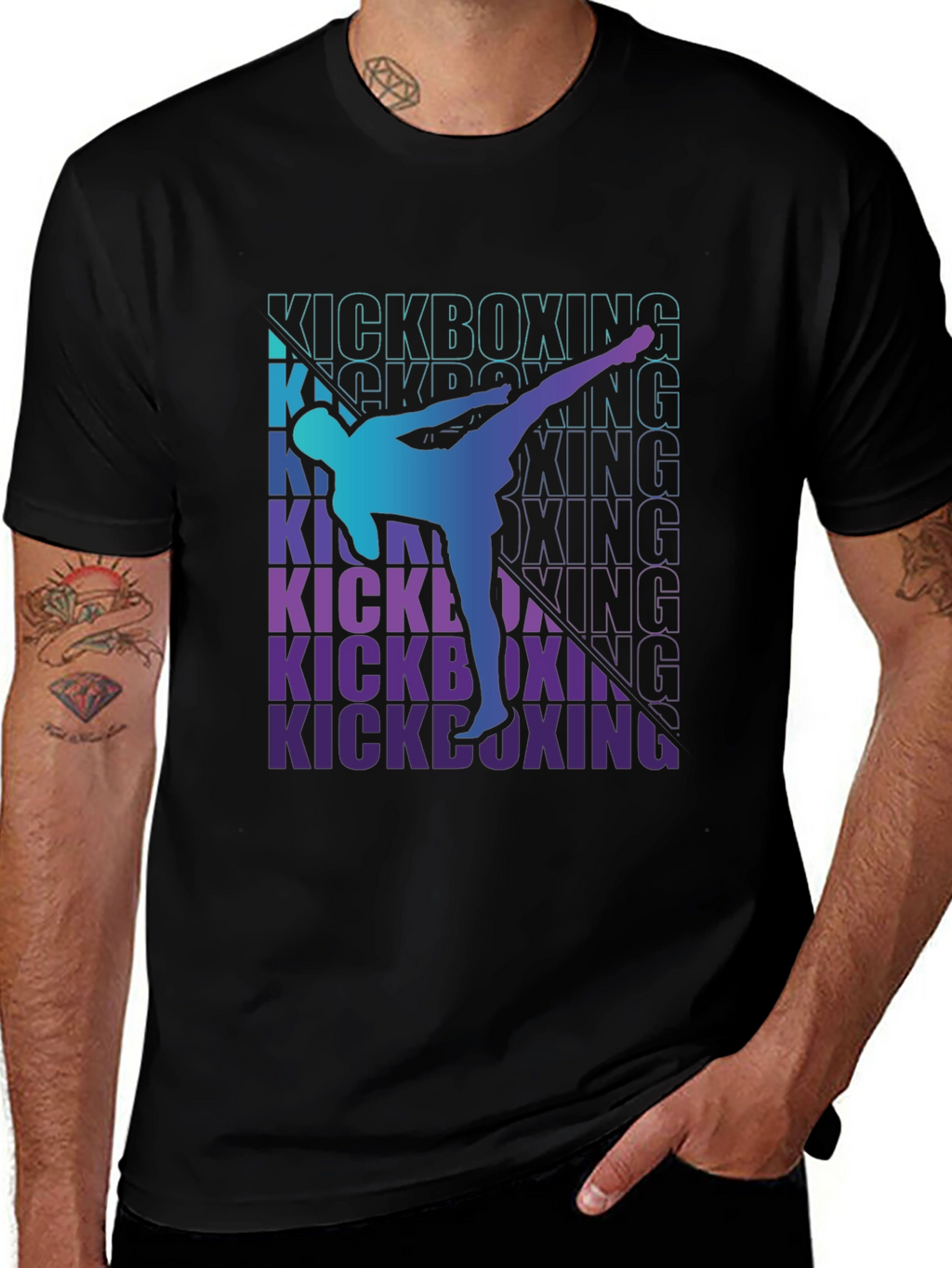 Kickboxing Graphic Tee - Martial Arts Design