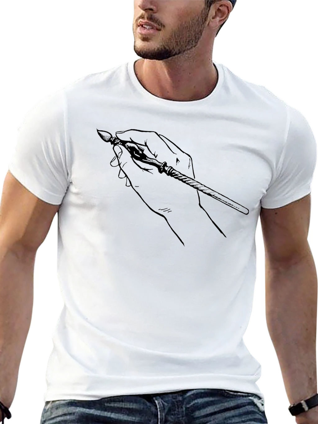 Ink Hand T-Shirt - Artistic Design