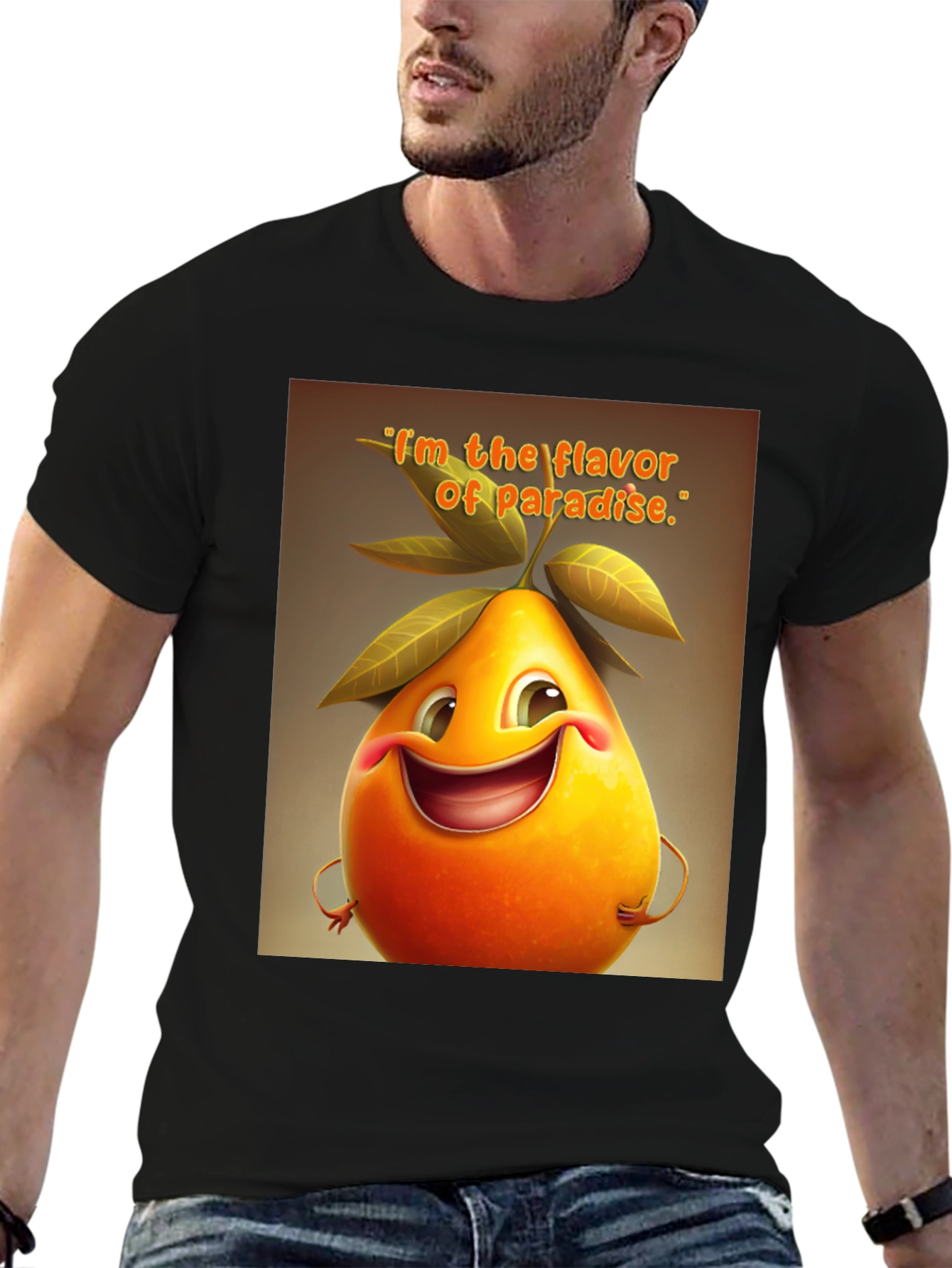 Flavor of Paradise Graphic Tee - Premium Black T-Shirt