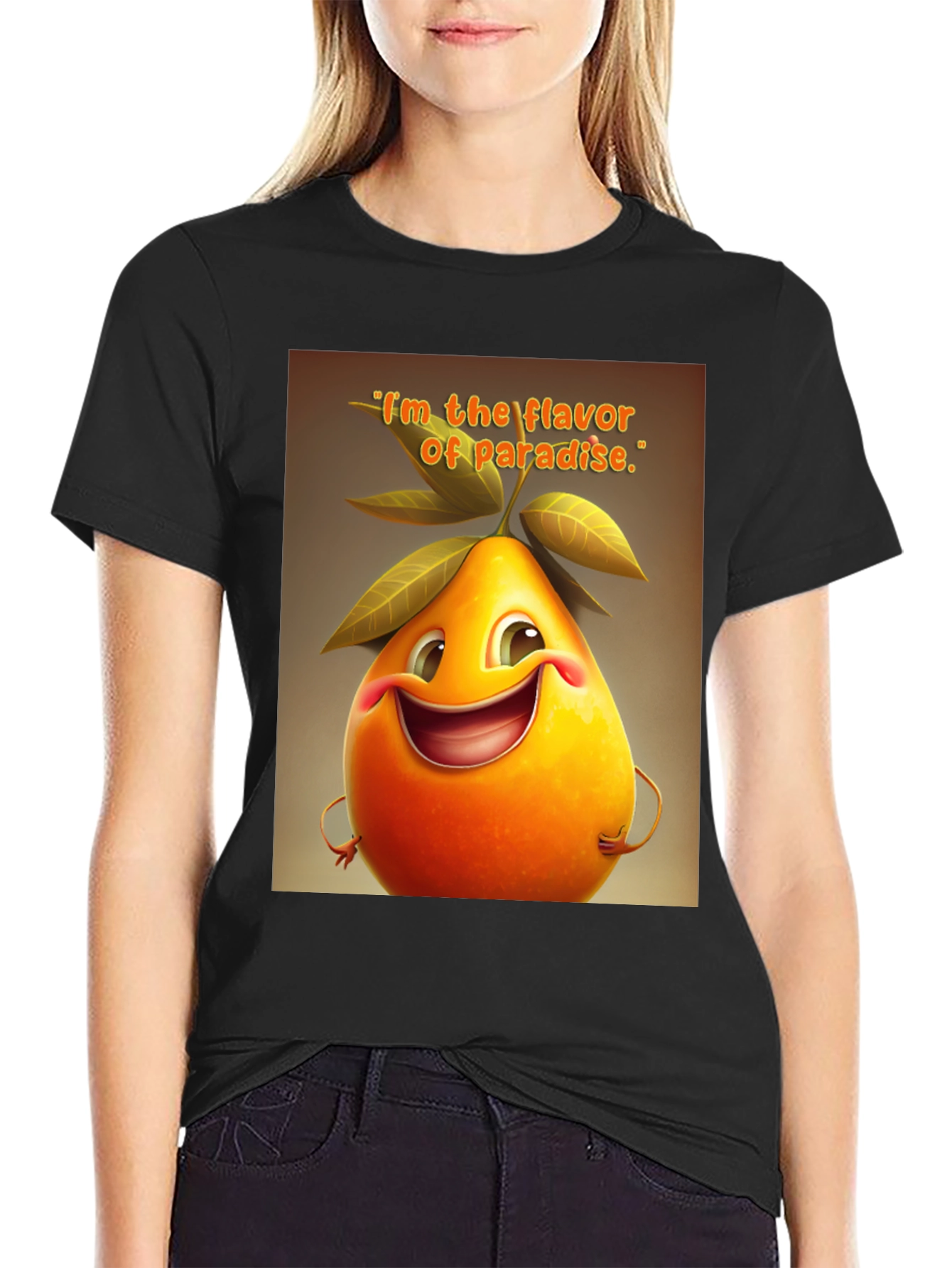 Flavor of Paradise Graphic Tee - Premium Black T-Shirt