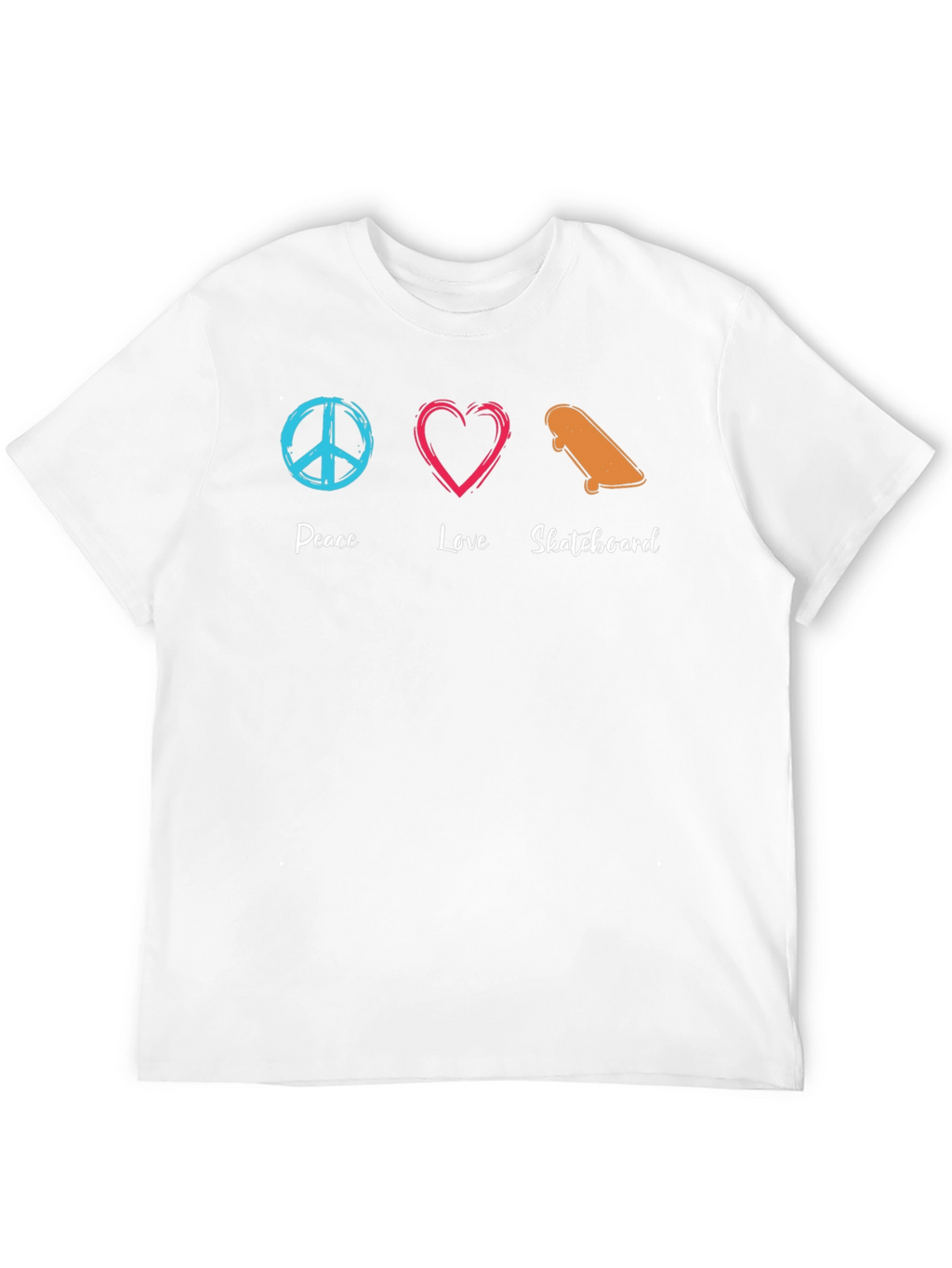 Peace Love Skateboard Graphic Tee