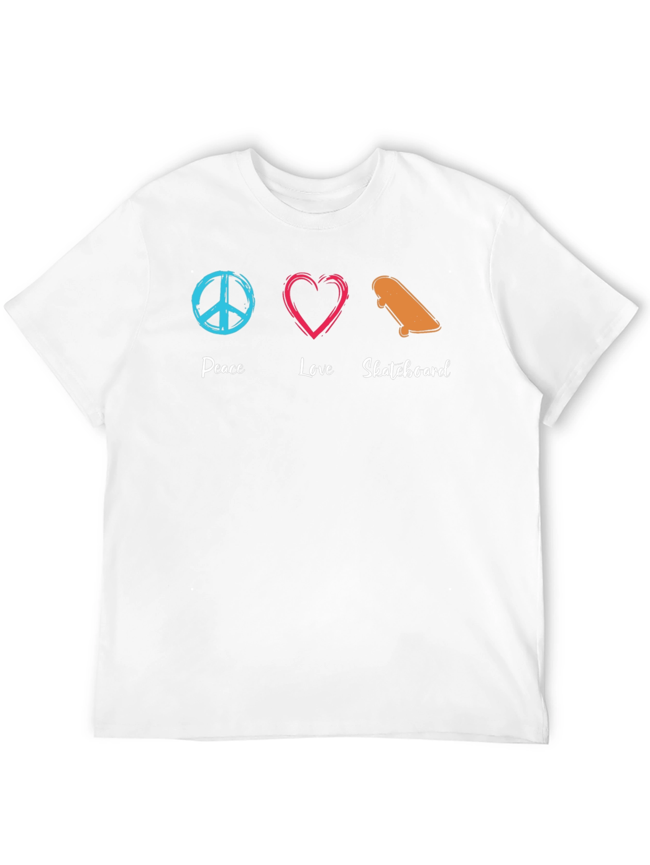 Peace Love Skateboard Graphic Tee