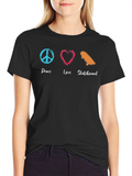 Peace Love Skateboard Graphic Tee