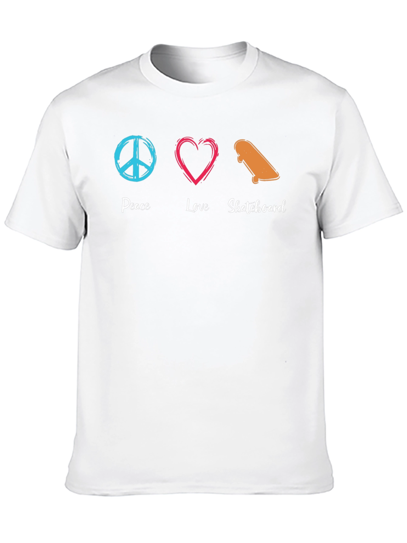 Peace Love Skateboard Graphic Tee