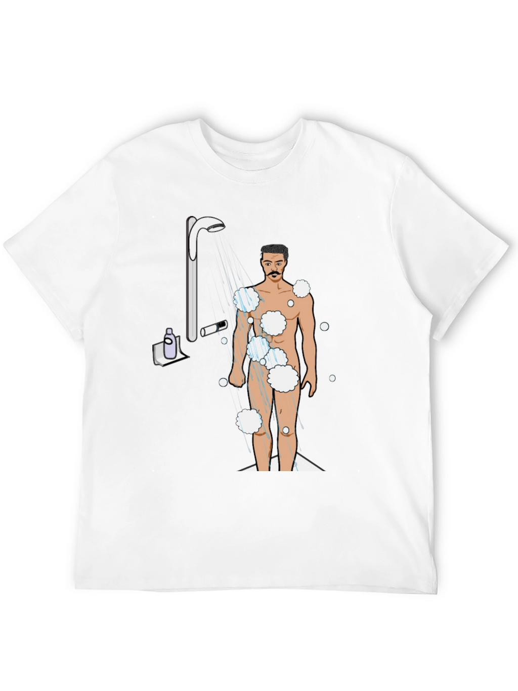 Humorous Shower Man Graphic T-Shirt