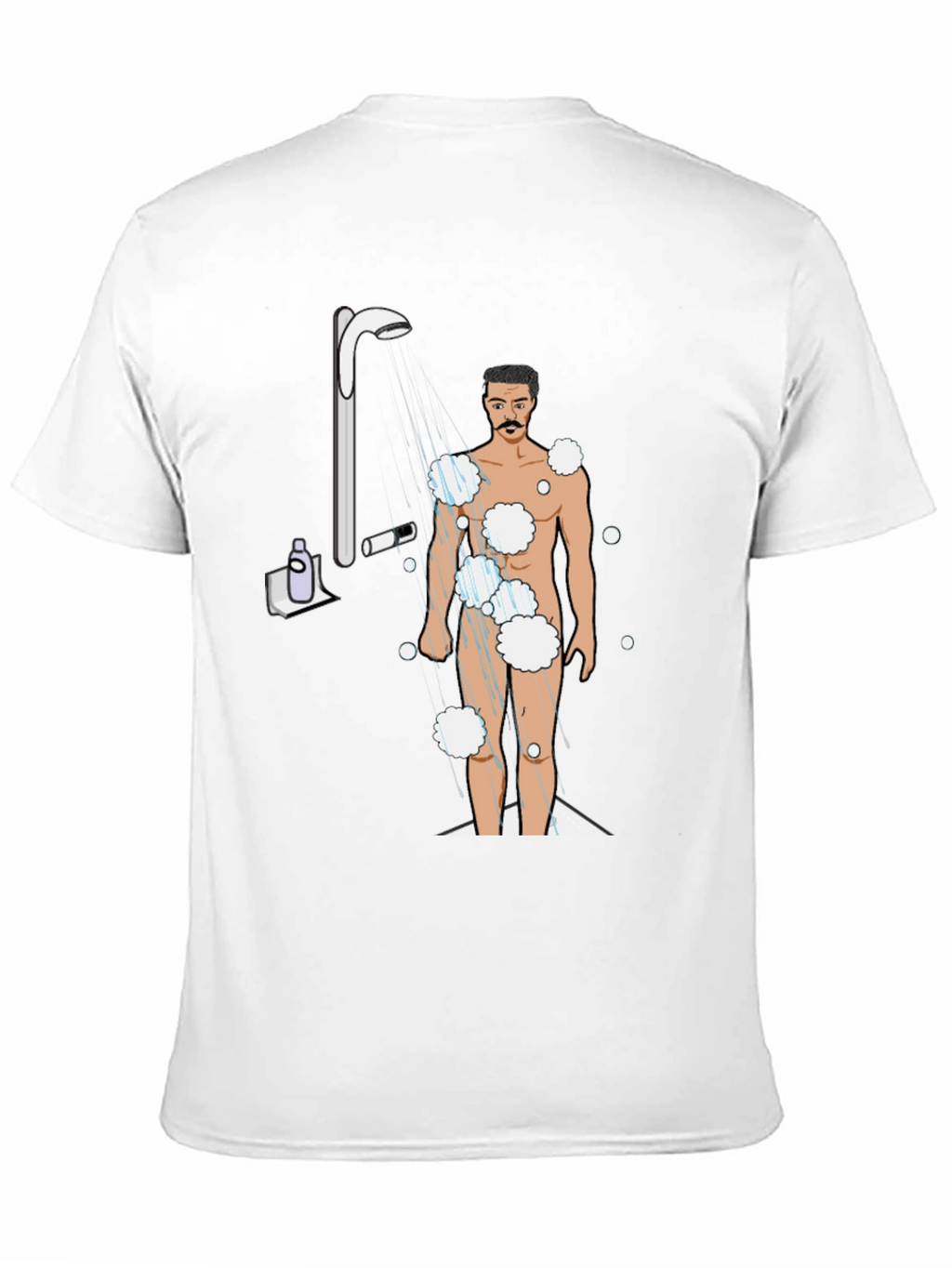 Humorous Shower Man Graphic T-Shirt