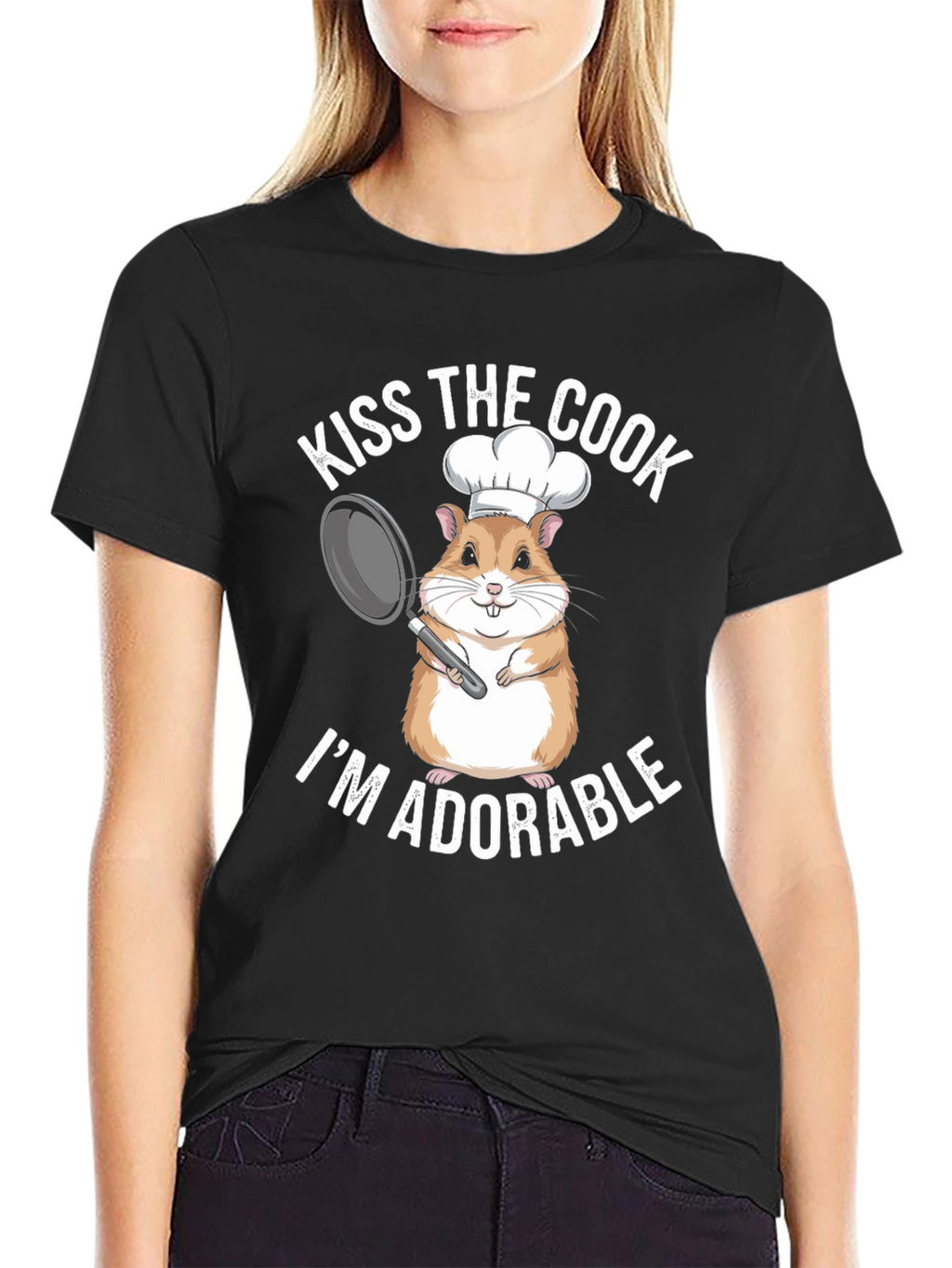 Kiss the Cook T-Shirt - Adorable Hamster Chef