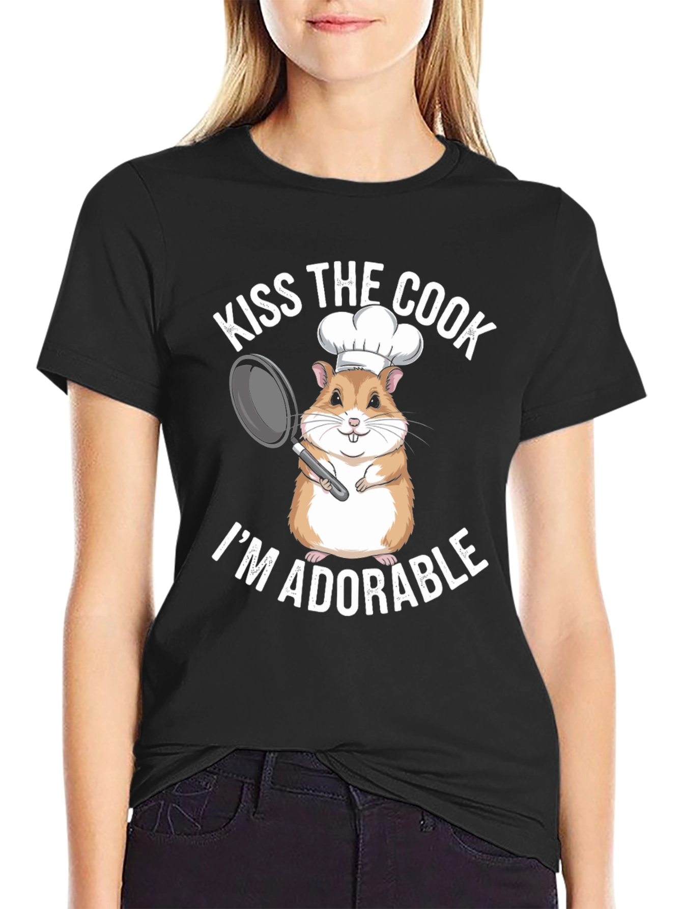 Kiss the Cook T-Shirt - Adorable Hamster Chef
