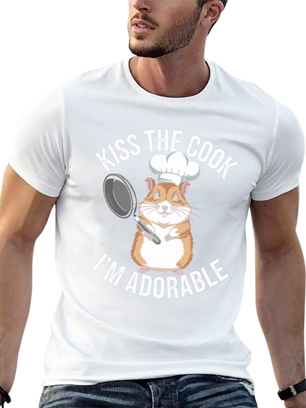 Kiss the Cook T-Shirt - Adorable Hamster Chef