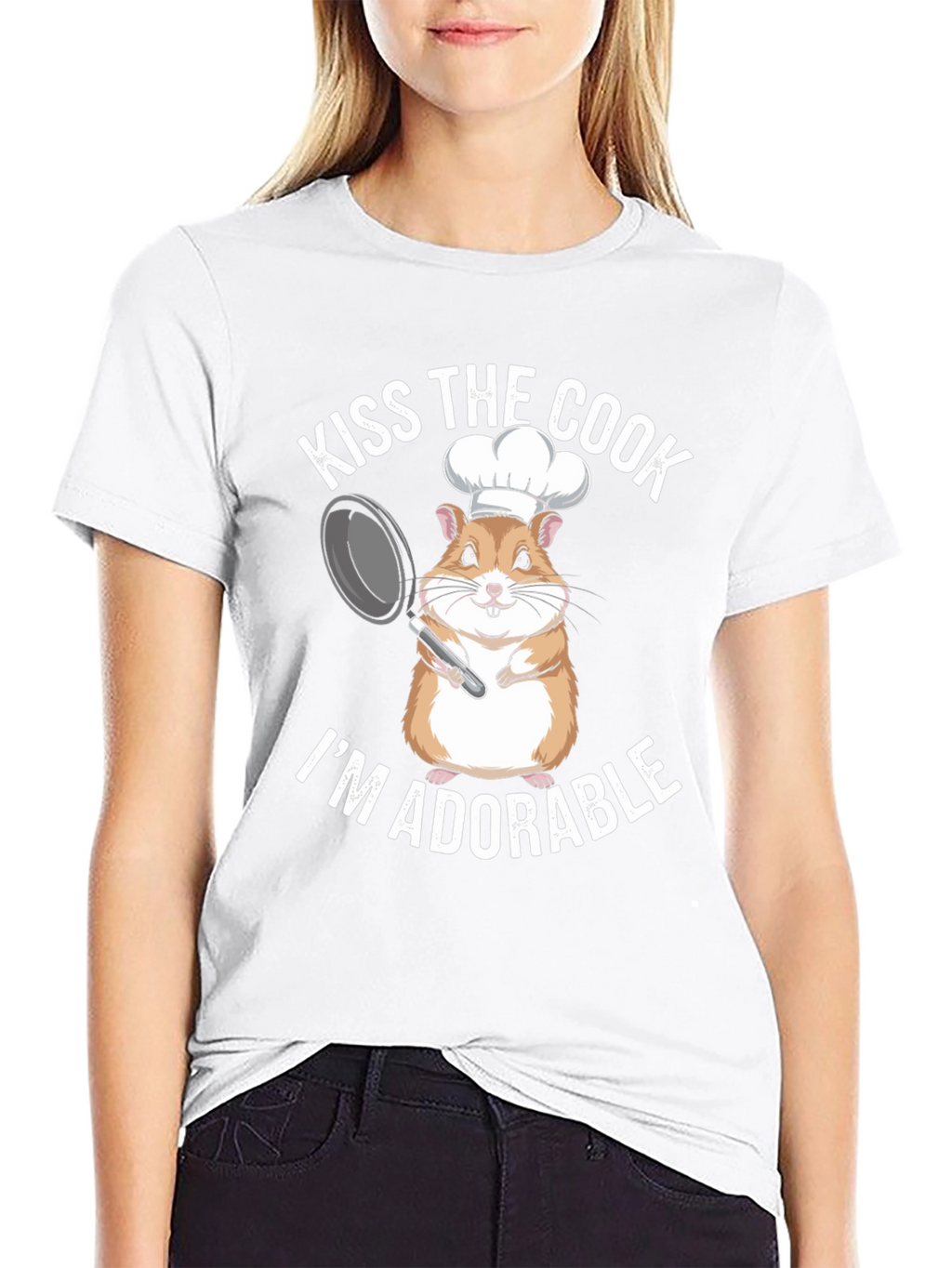 Kiss the Cook T-Shirt - Adorable Hamster Chef