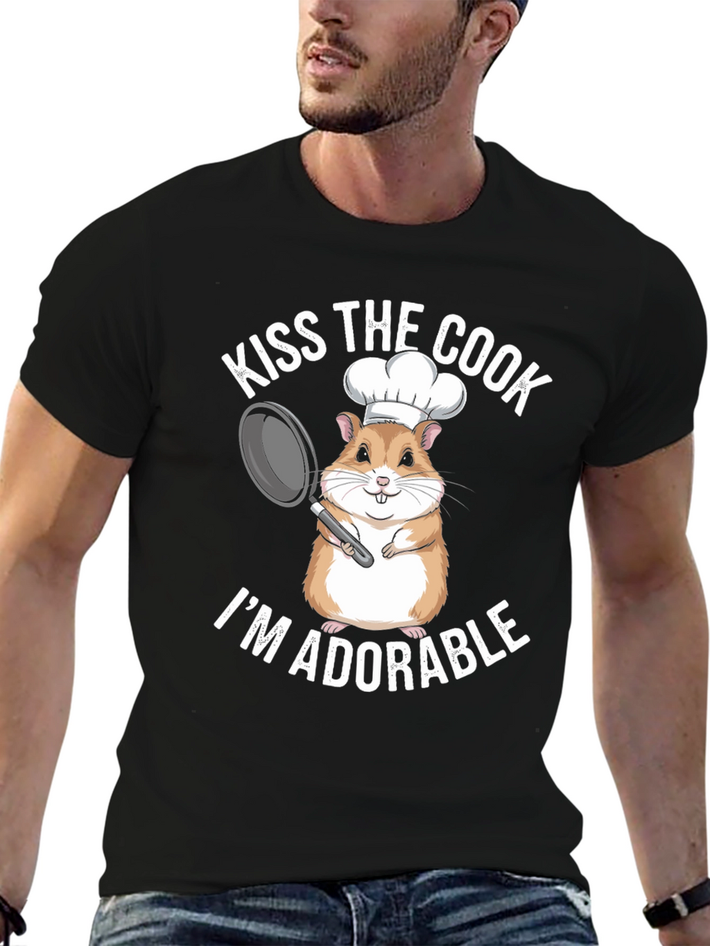 Kiss the Cook T-Shirt - Adorable Hamster Chef