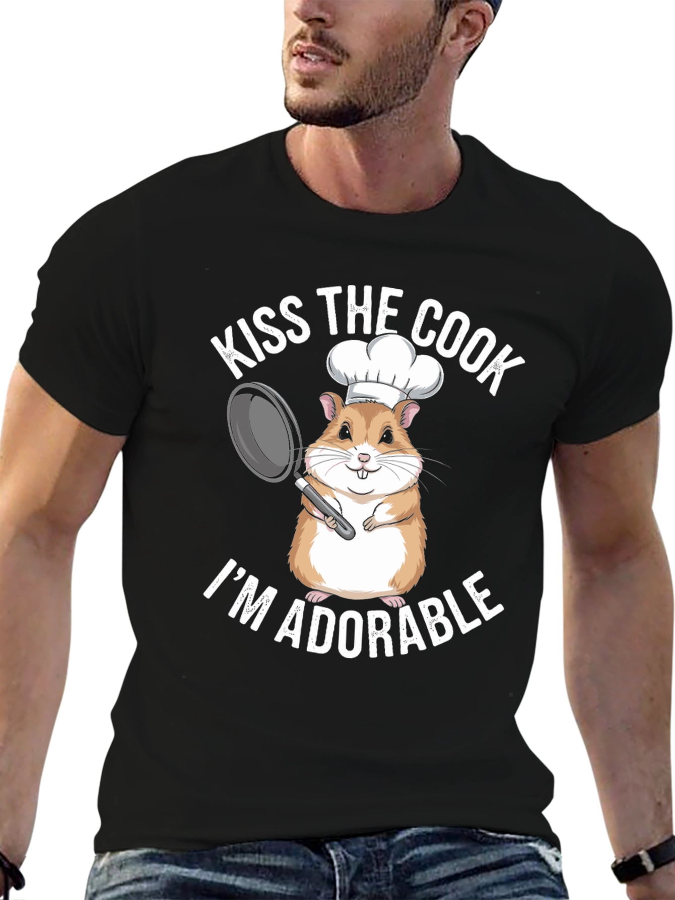 Kiss the Cook T-Shirt - Adorable Hamster Chef