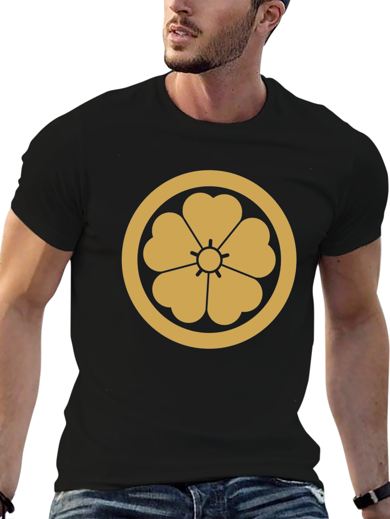 Samurai Clan Mon Black T-Shirt