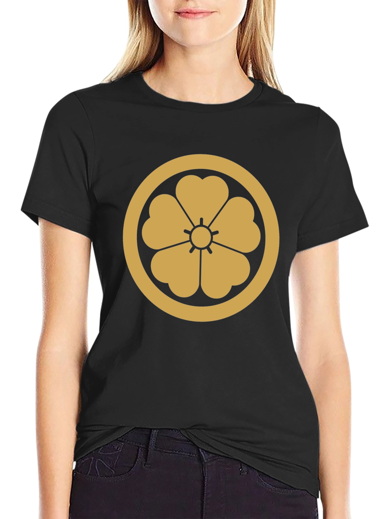 Samurai Clan Mon Black T-Shirt