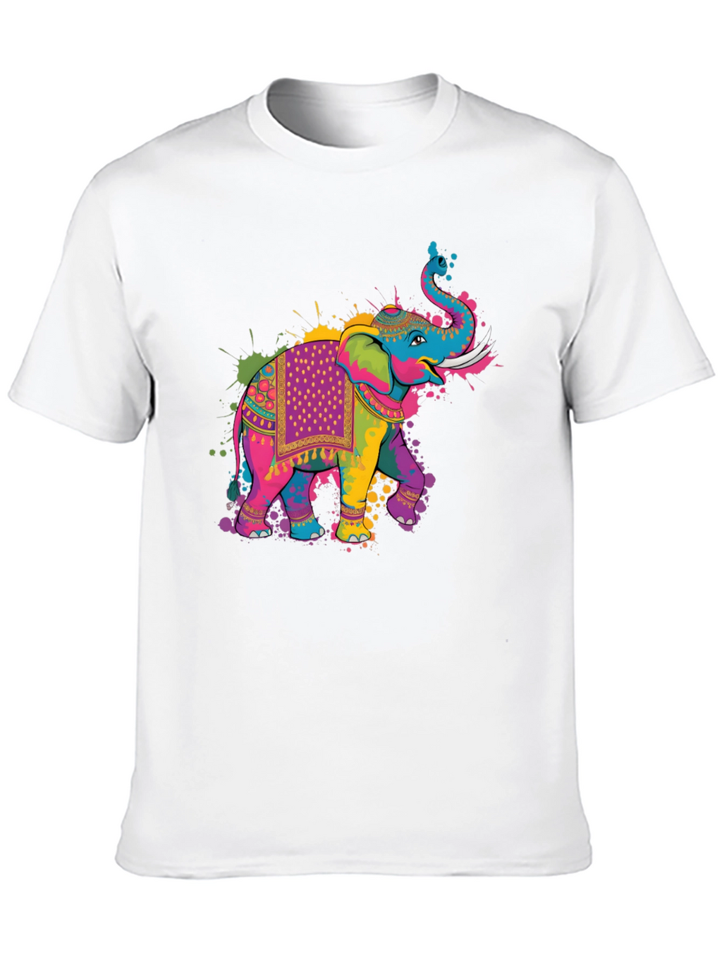 Colorful Elephant Graphic T-Shirt
