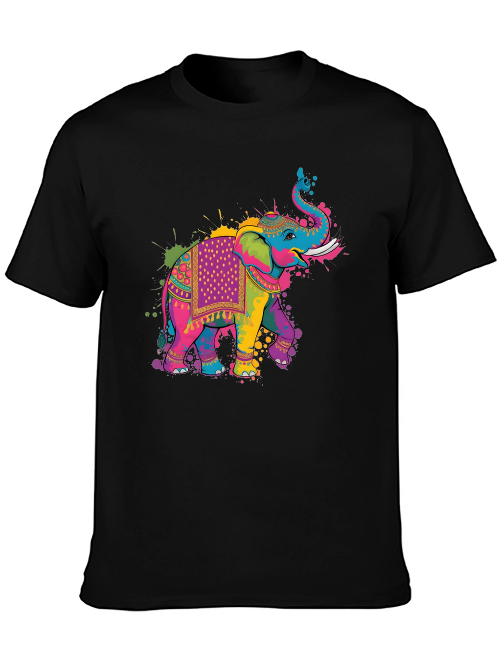 Colorful Elephant Graphic T-Shirt