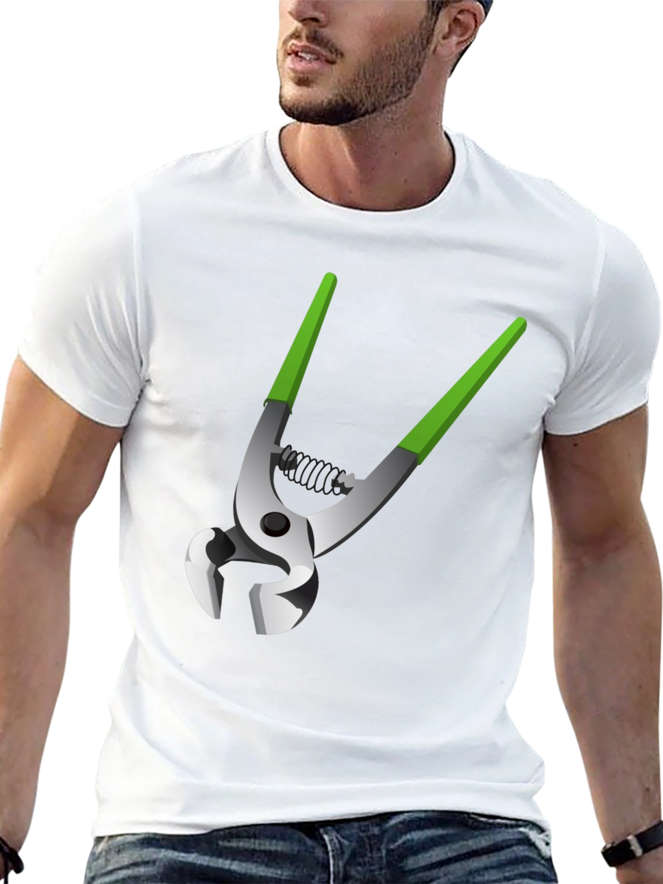 Novelty Pliers Graphic Tee - Black Cotton Blend