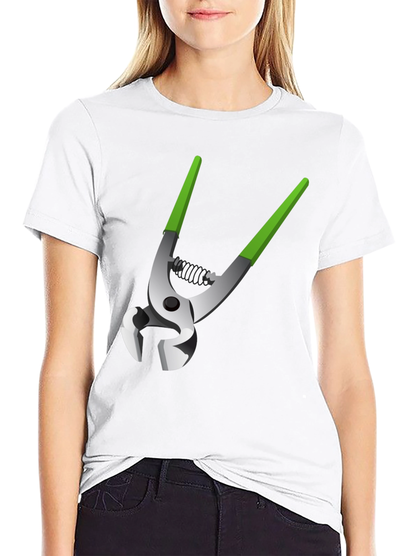 Novelty Pliers Graphic Tee - Black Cotton Blend