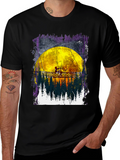 Bike Rider Moon Graphic T-Shirt