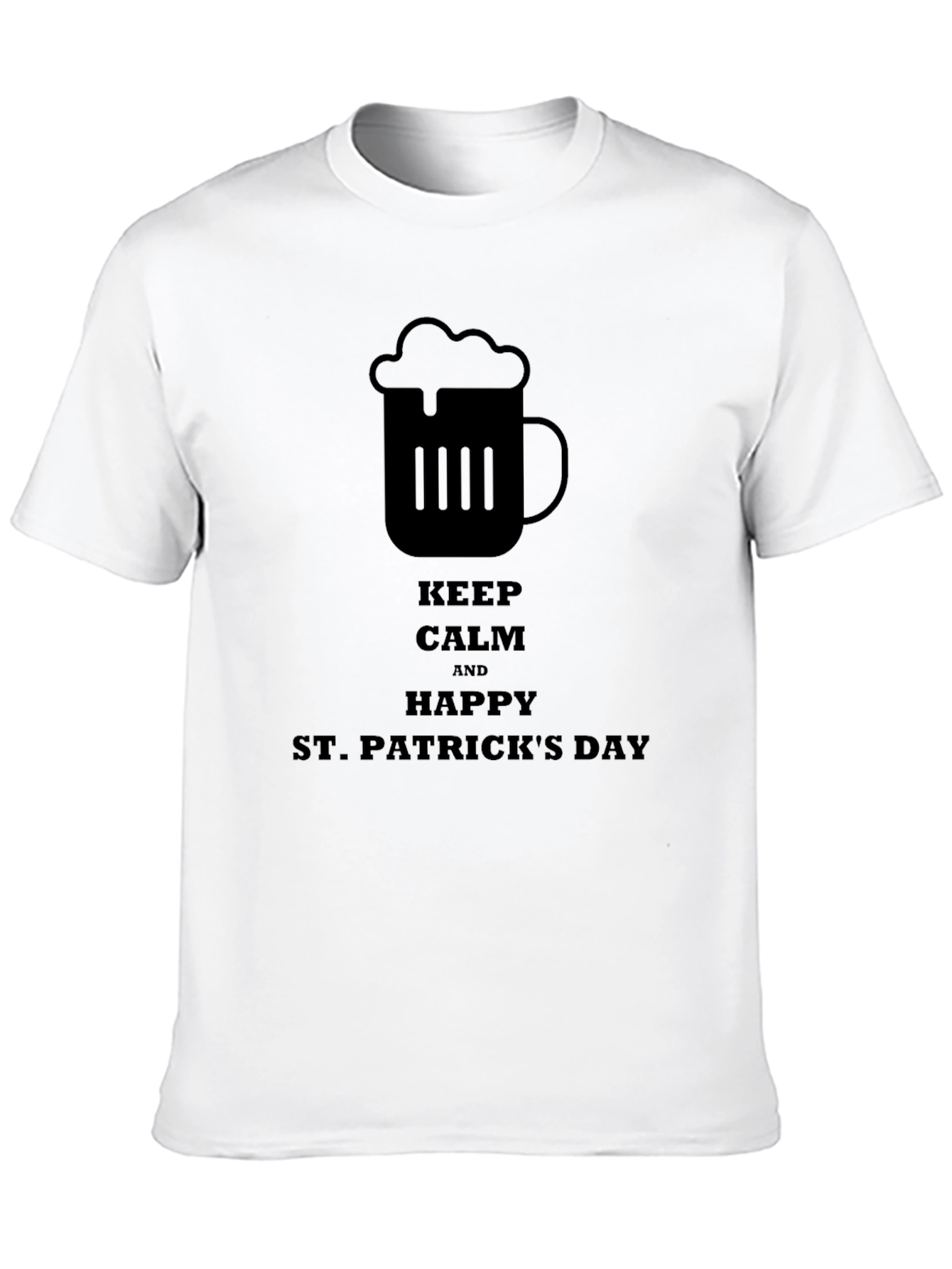 Keep Calm St. Patricks Day Black T-Shirt