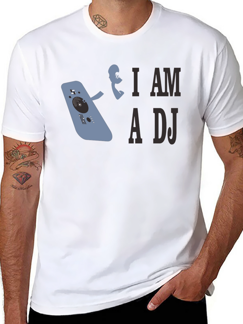 I am a DJ Black T-Shirt