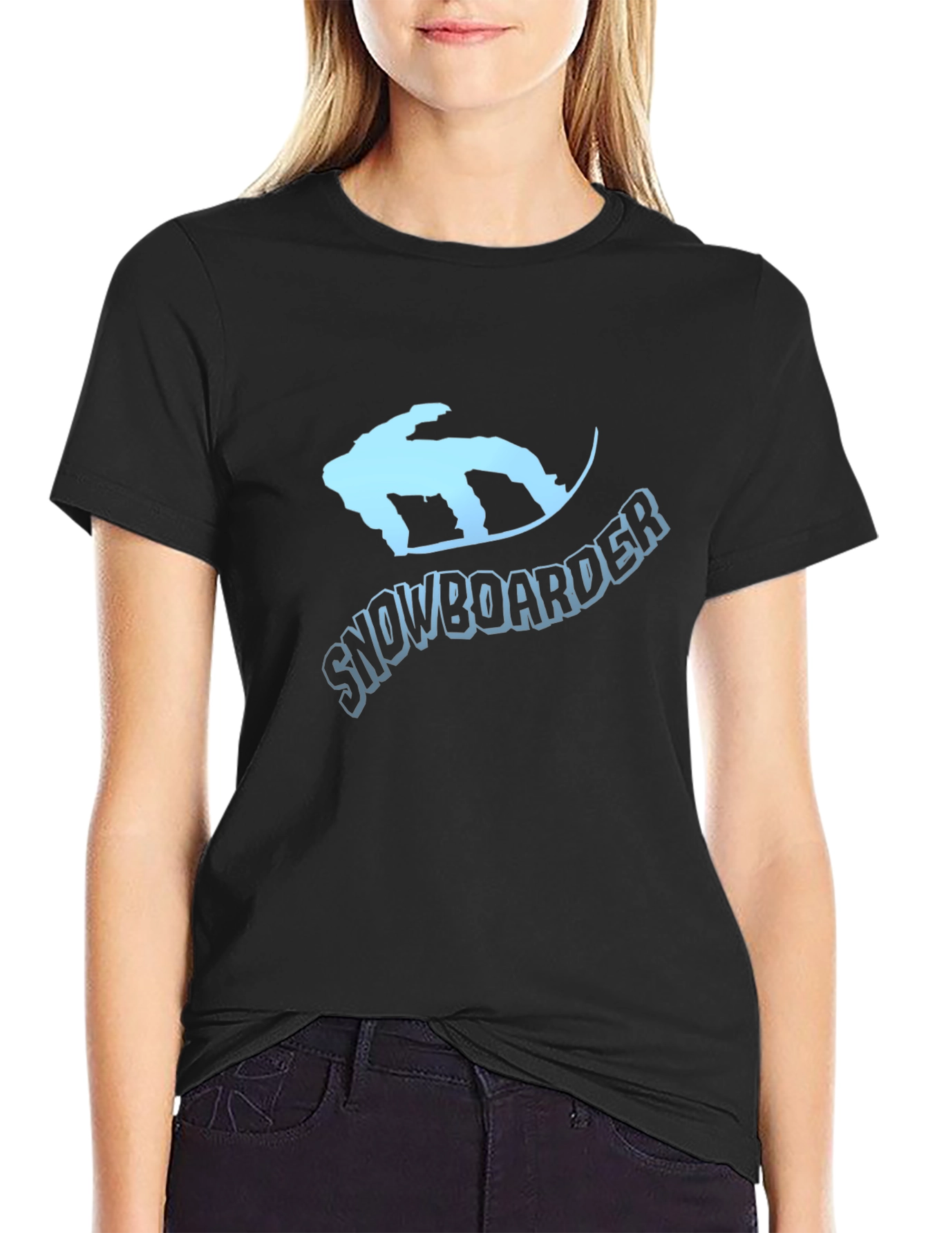 Snowboarder Graphic T-Shirt - Black
