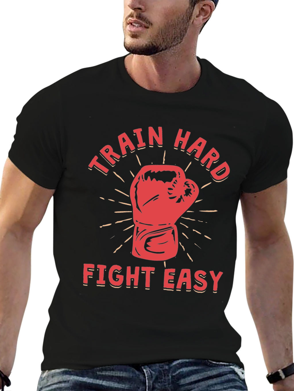 Train Hard Fight Easy Graphic Tee
