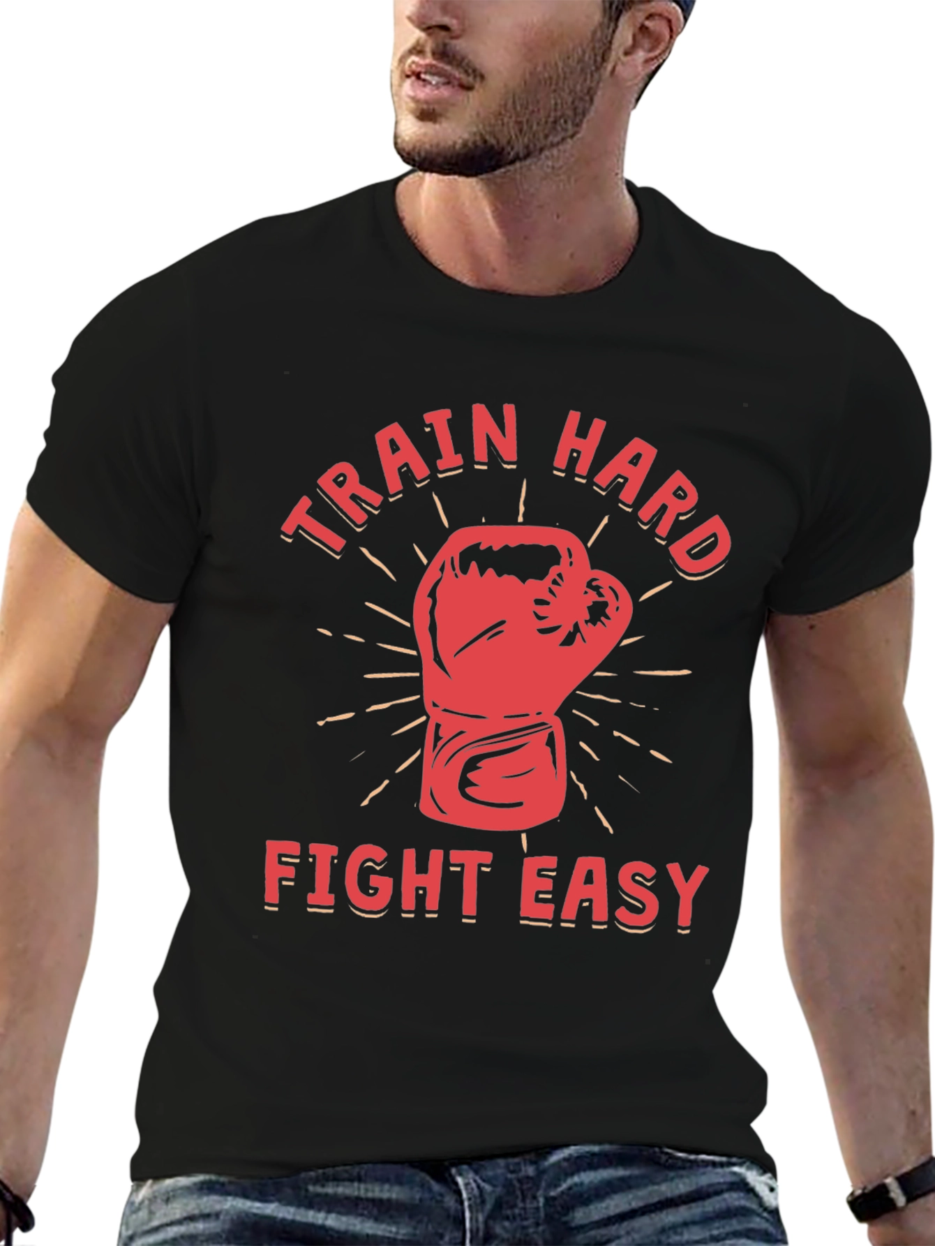 Train Hard Fight Easy Graphic Tee