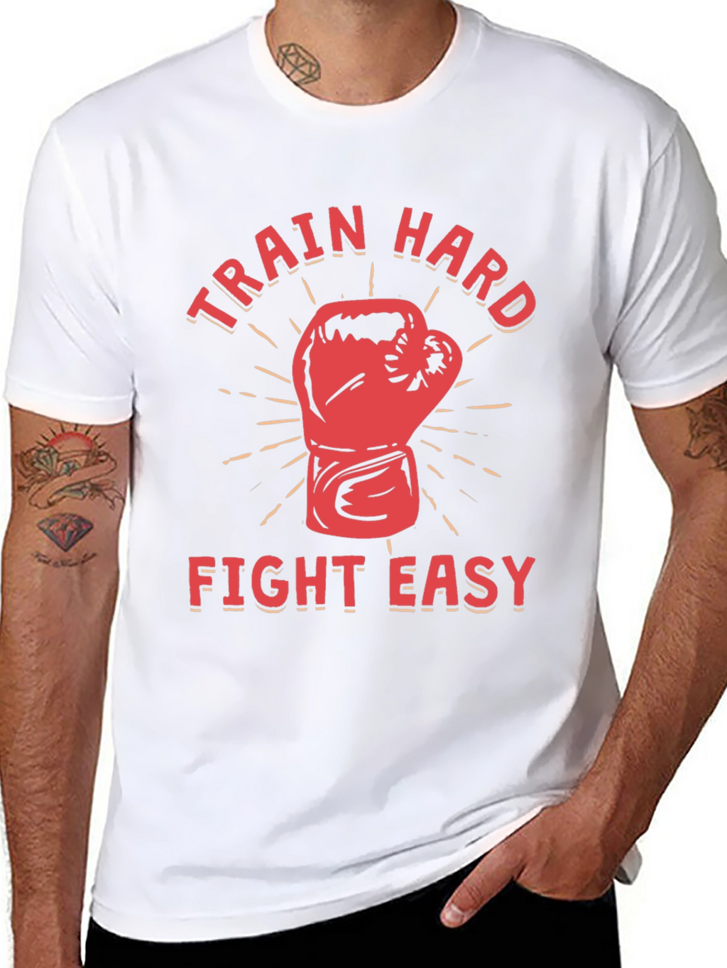 Train Hard Fight Easy Graphic Tee