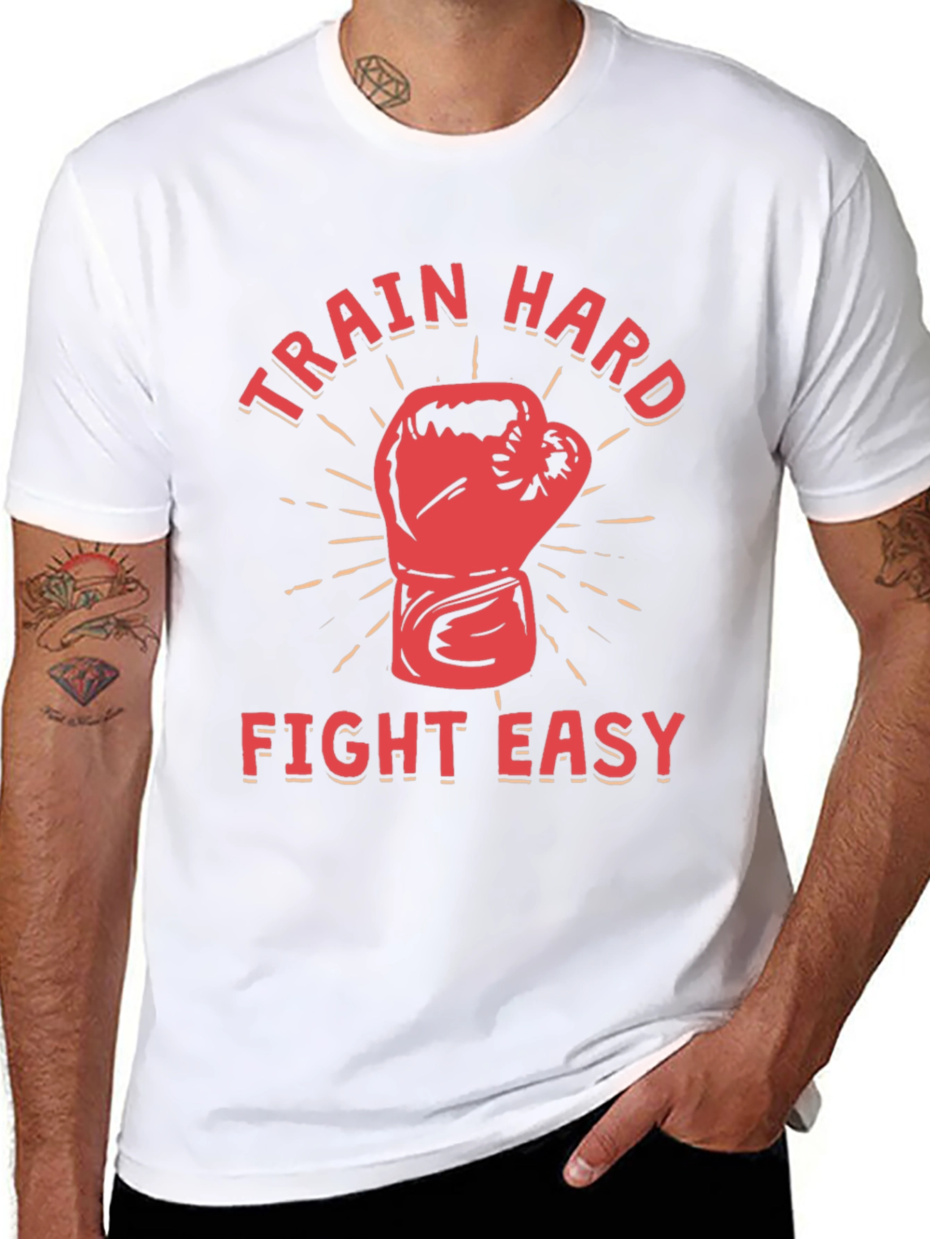 Train Hard Fight Easy Graphic Tee