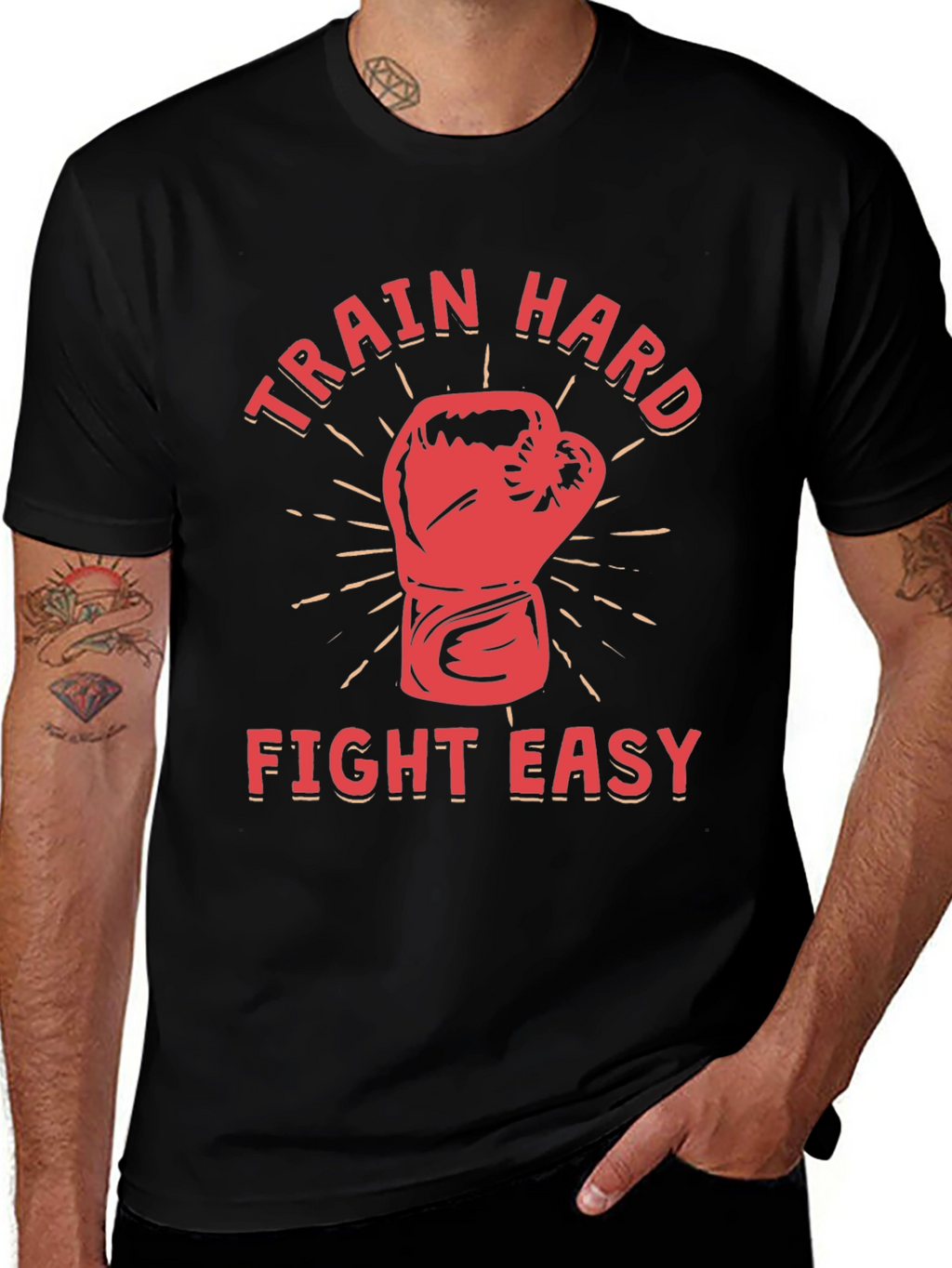Train Hard Fight Easy Graphic Tee