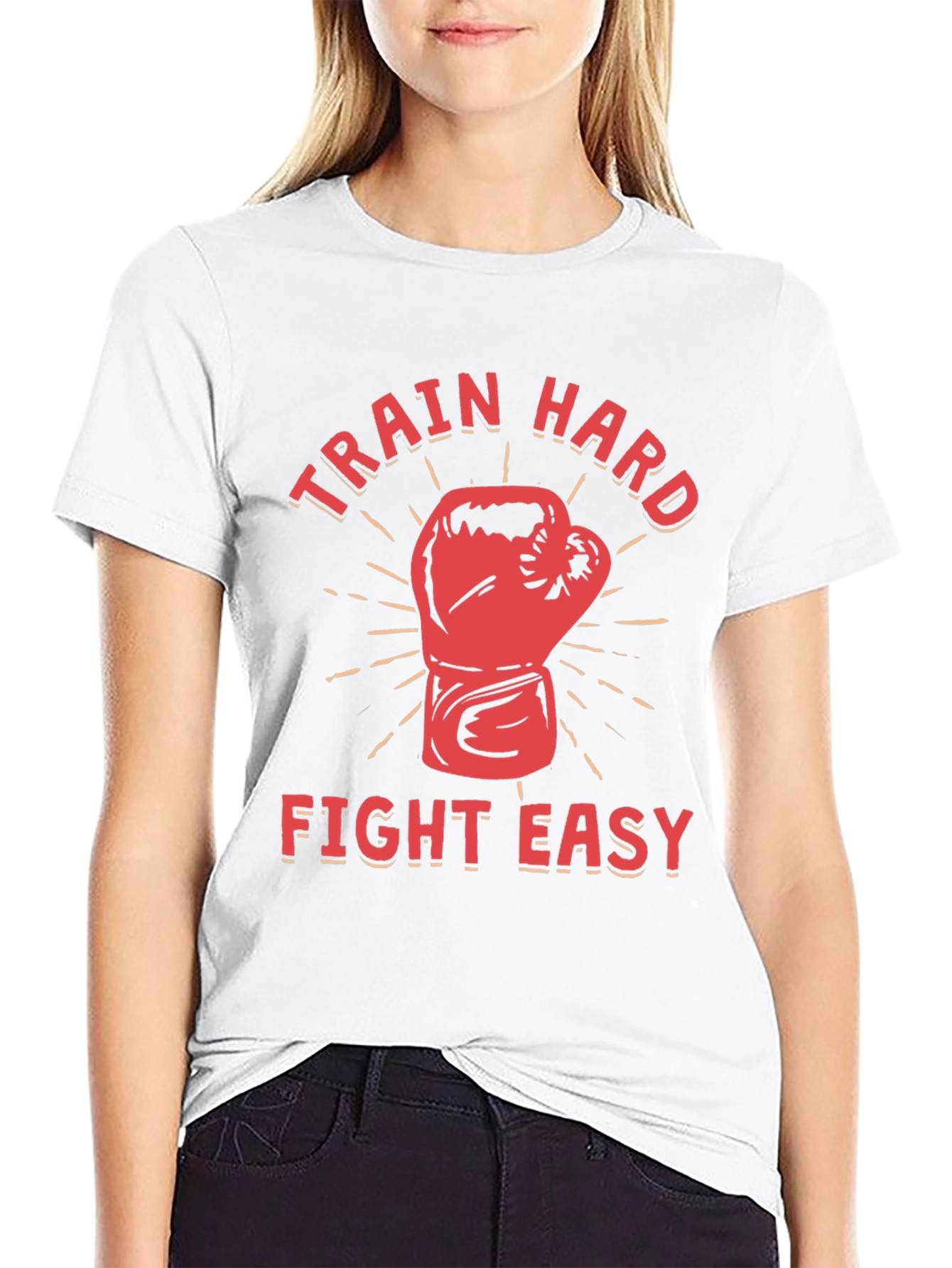 Train Hard Fight Easy Graphic Tee
